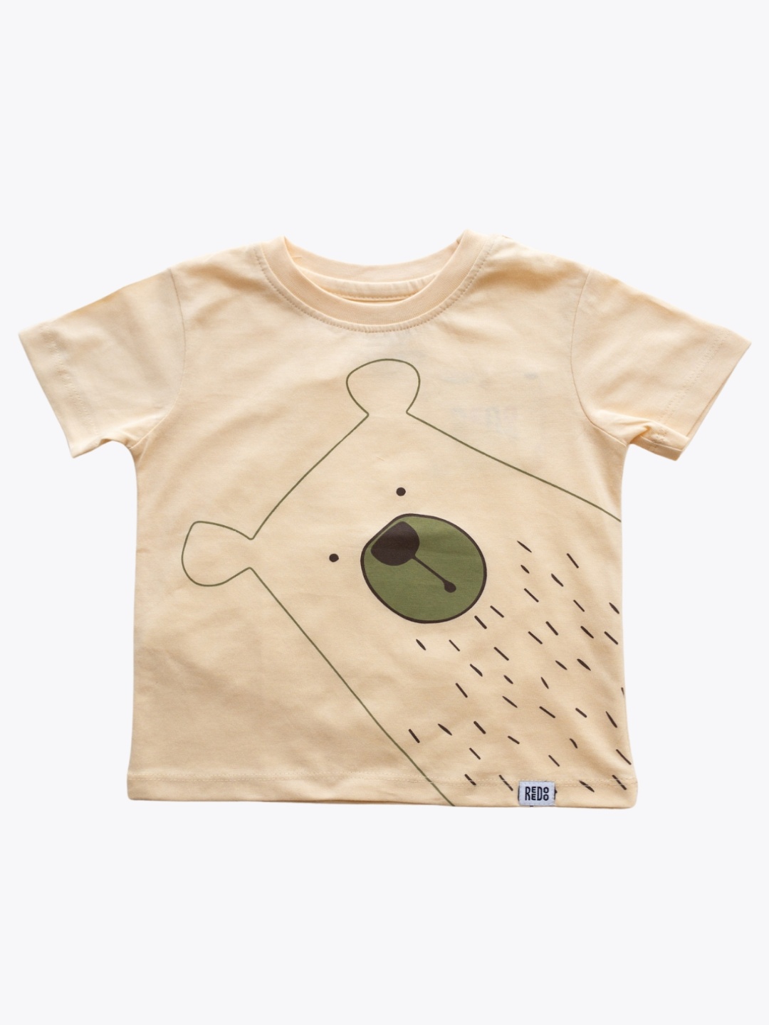 

Reedoo Unisex Kids Bio Finish Graphic Printed Round Neck Cotton T-shirt, Cream