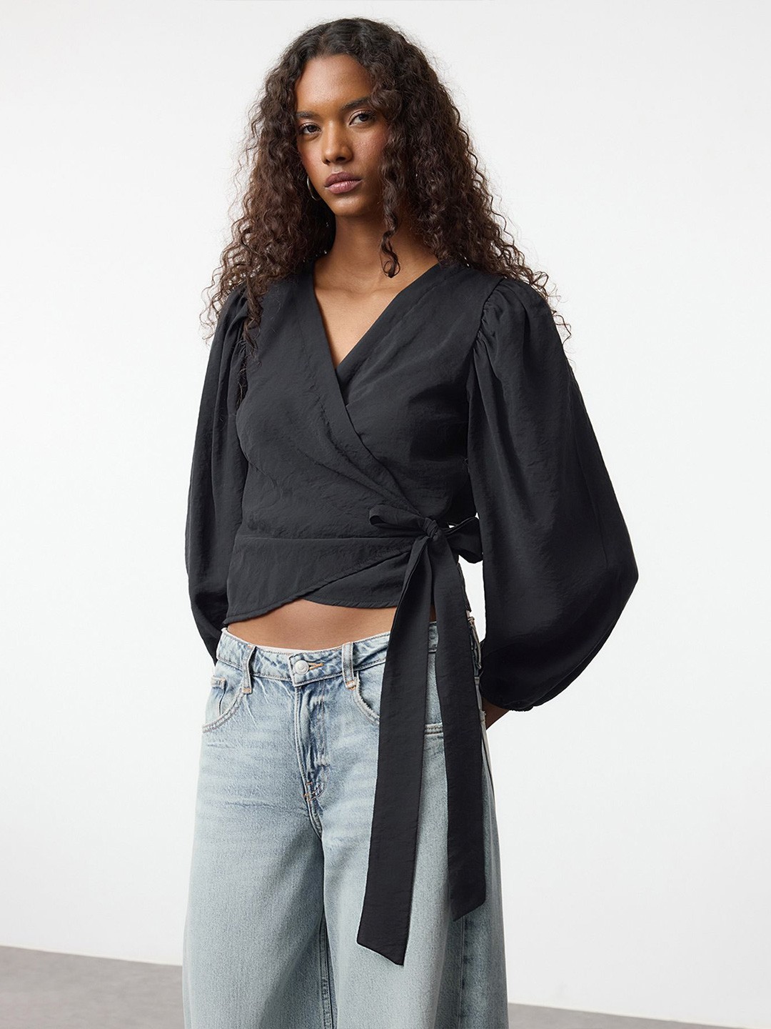 

Trendyol Wrap Crop Top, Na