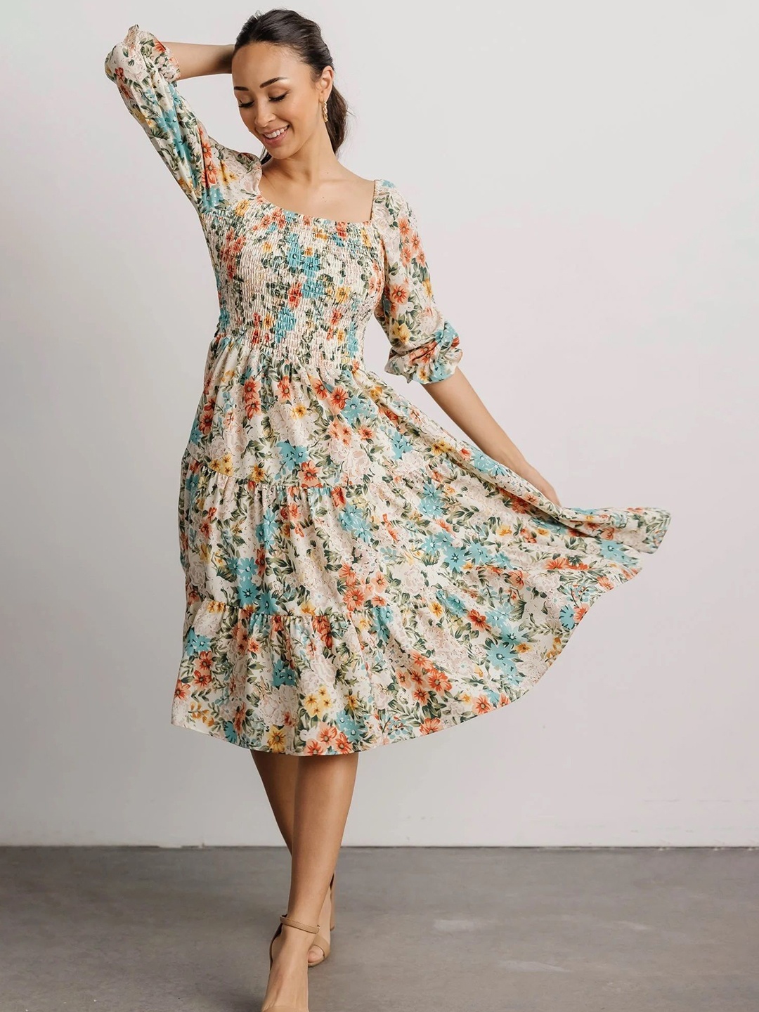 

Ariya Prints Women Floral Print Fit & Flare Dress, Multi