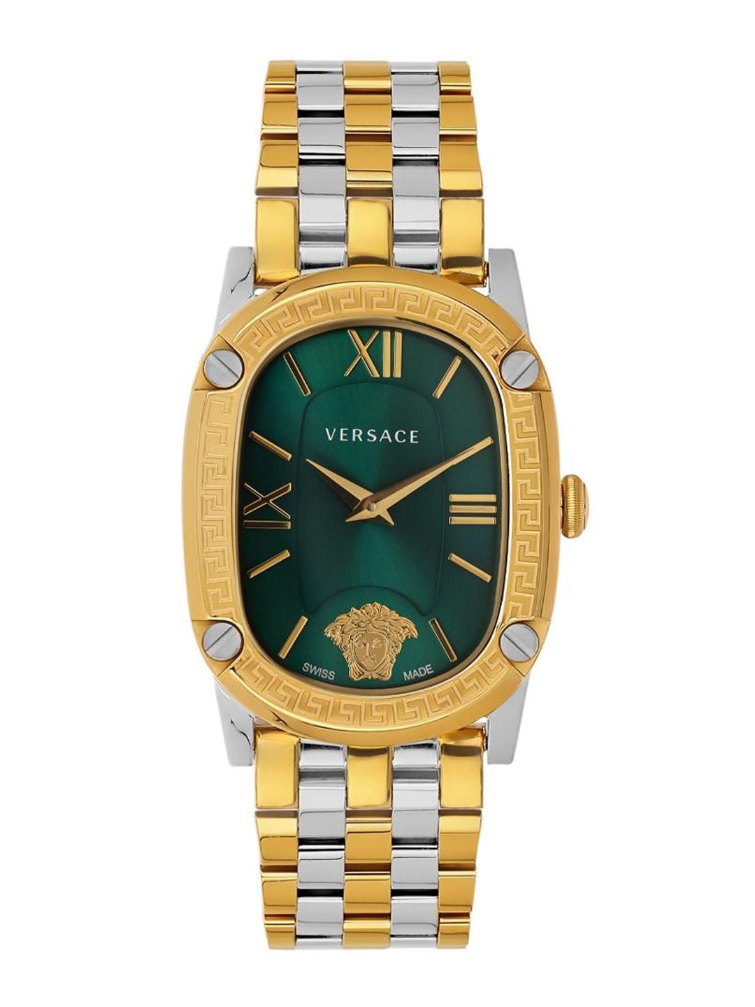 

Versace Women Brass Dial & Stainless Steel Straps Analogue Watch VE1B00618, Green