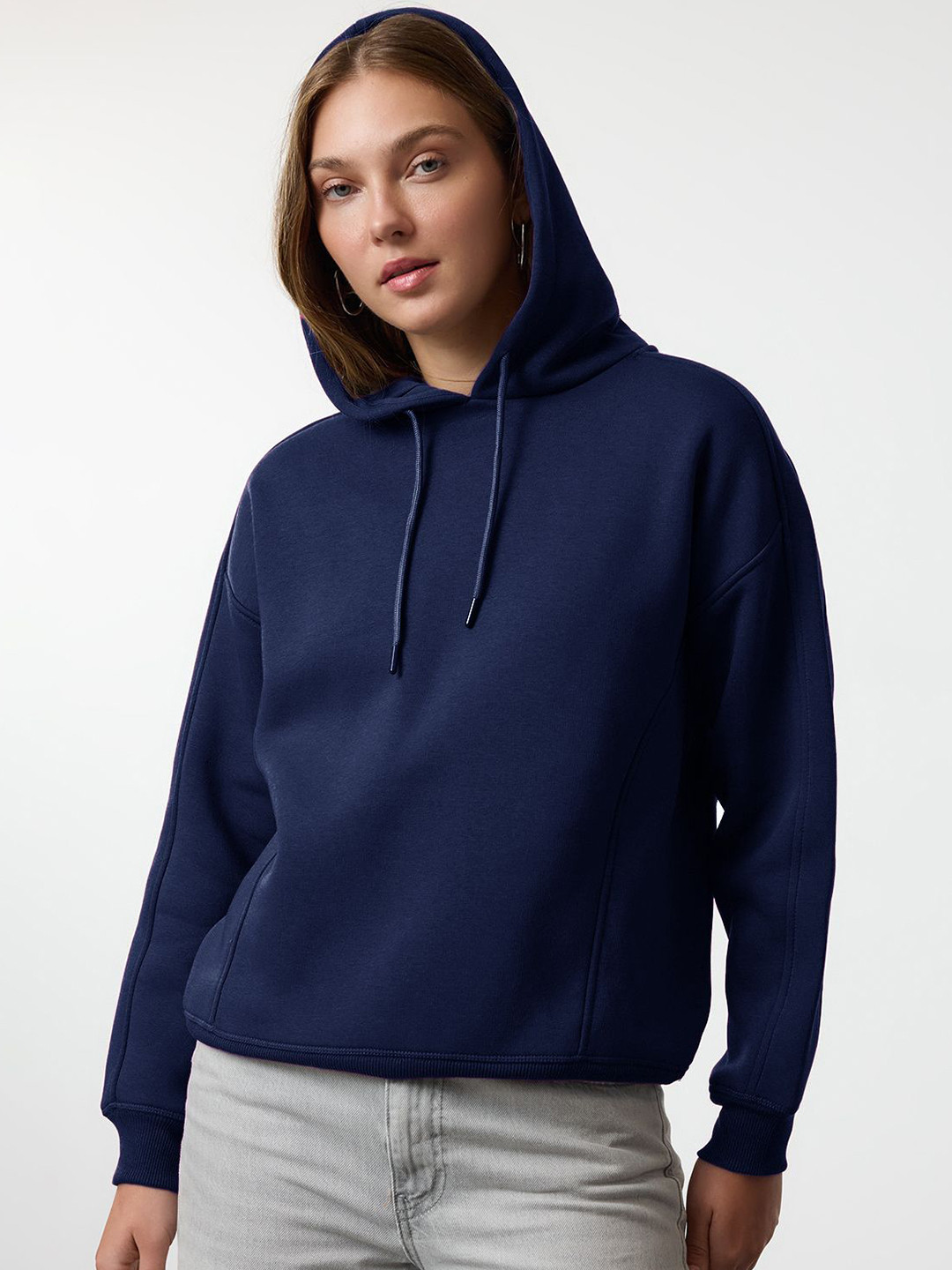 

Trendyol Women Hooded Sweatshirt, Blue