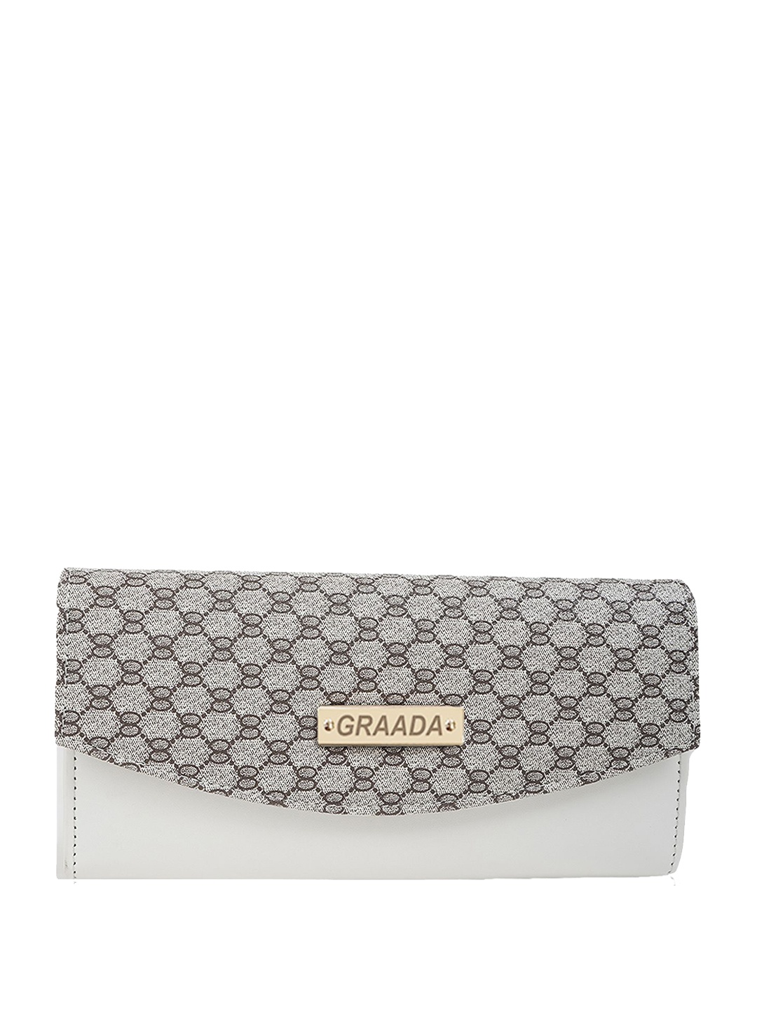 

GRAADA Women Printed Envelope Wallet, White