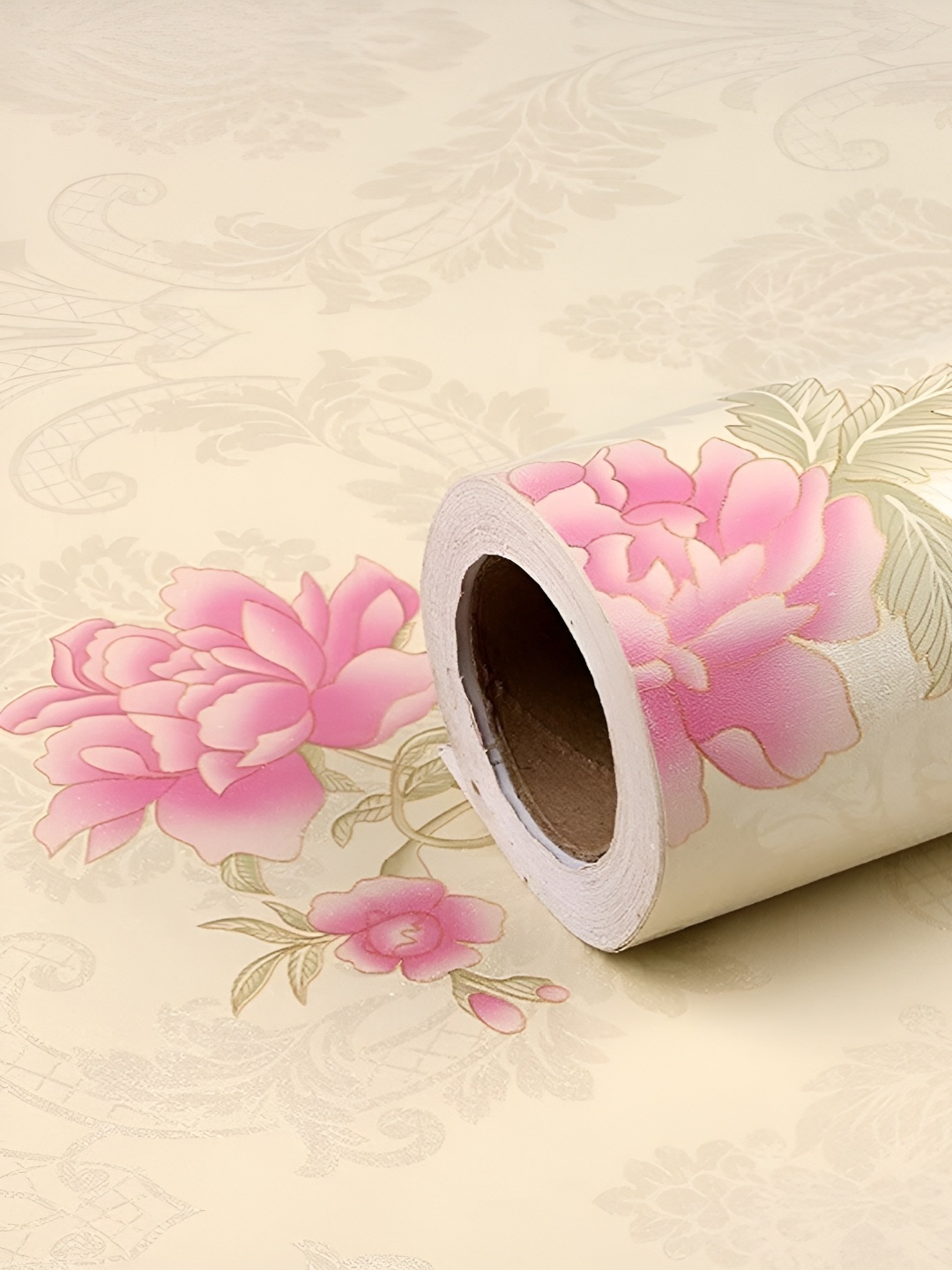 

ANNA CREATIONS Beige & Pink Printed WaterproofWallpaper