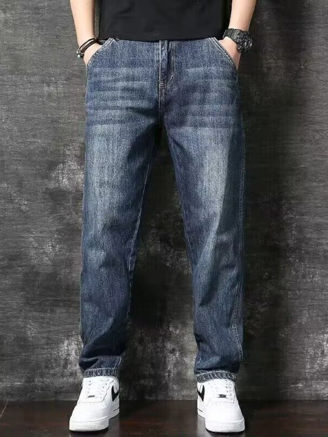 

StyleCast Men Slim Fit Mid-Rise Cotton Jeans, Blue
