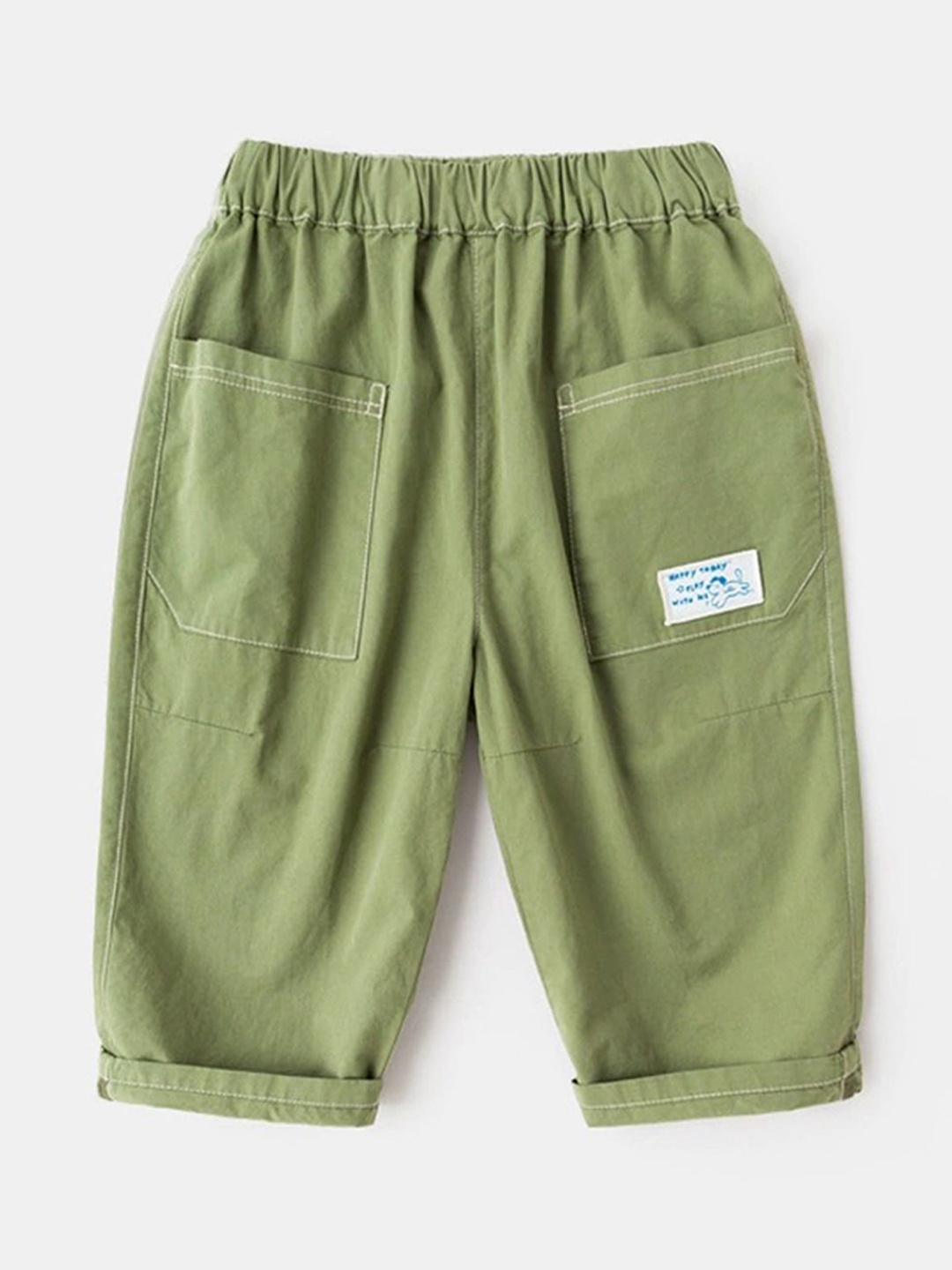 

LULU & SKY Girls Loose Fit High-Rise Trousers, Green