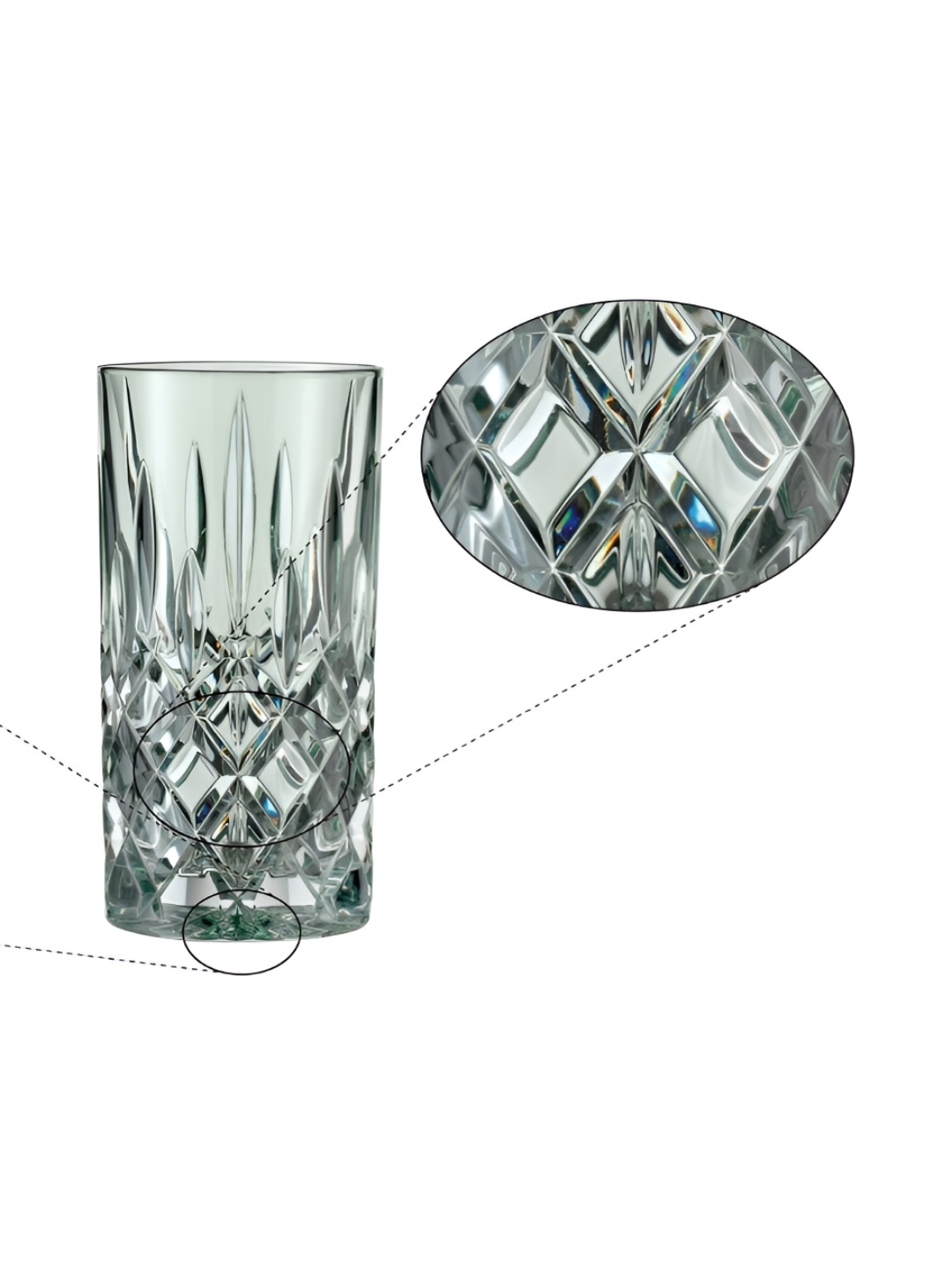 

Nachtmann Transparent 2 Pieces Noblesse Long Drink Cocktail Glasses, Taupe