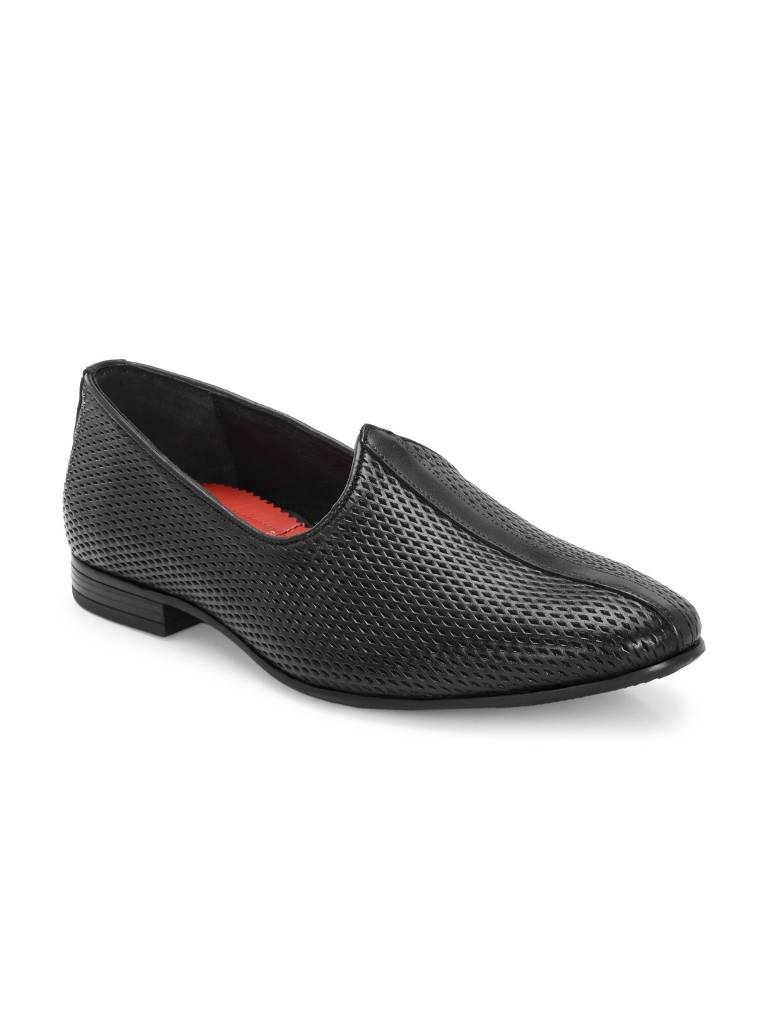 

Hitz Men Leather Formal Slip On Shoes, Black