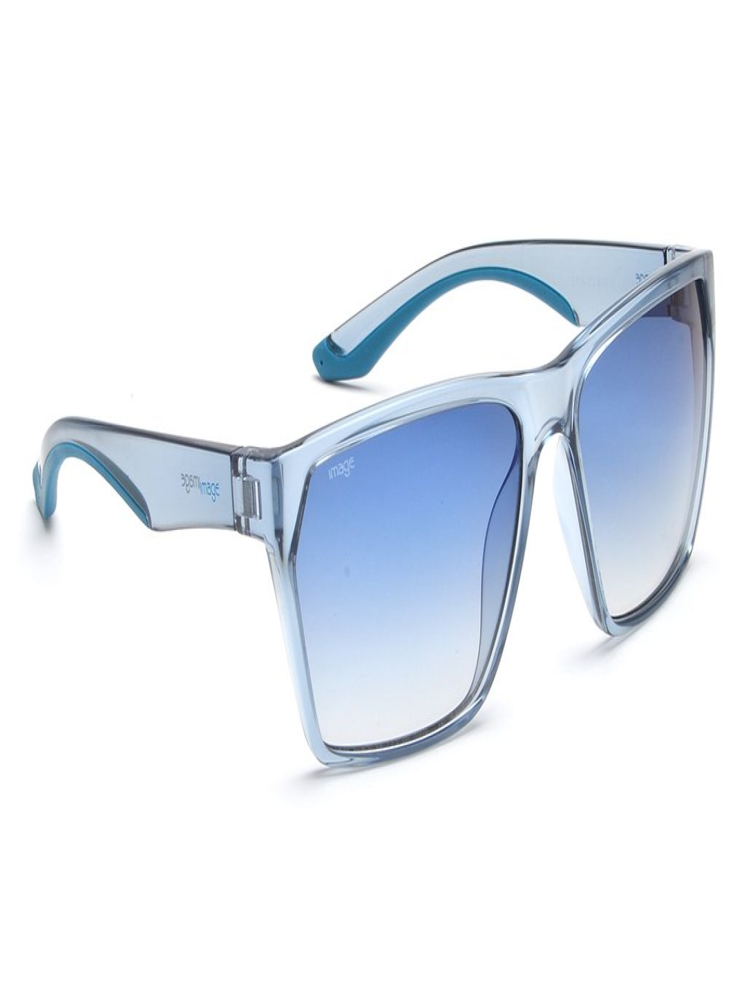 

Image Men Square Sunglasses with UV Protected Lens IMS774C3SG, Blue
