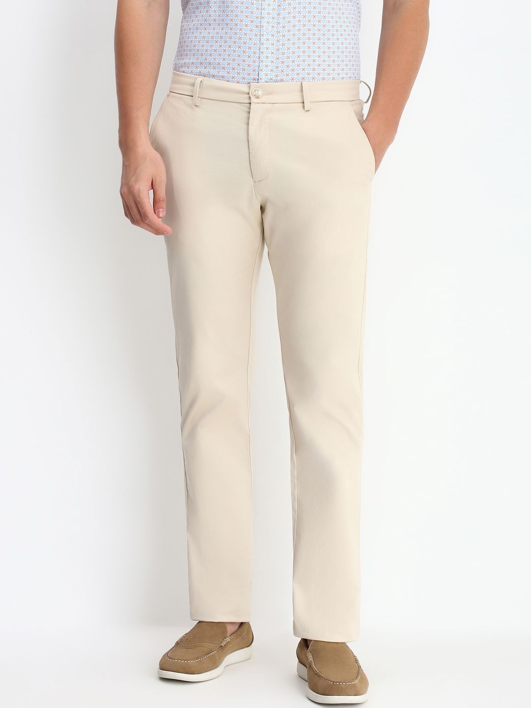 

Allen Solly Men Regular Fit Trousers, Beige