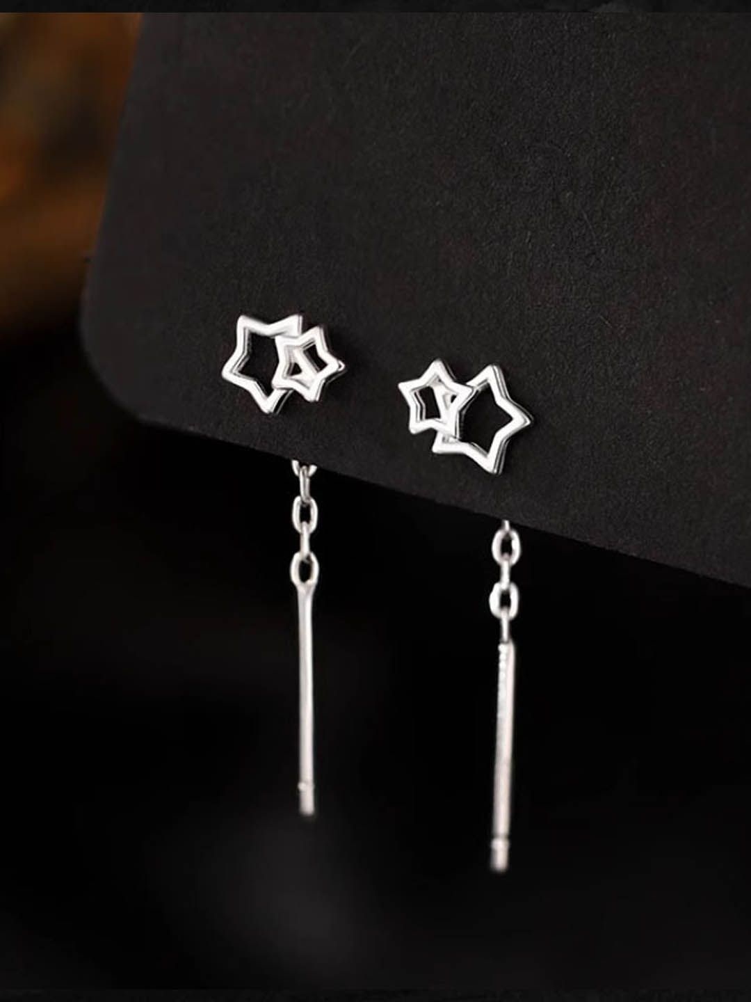 

StyleCast Silver-Toned Contemporary Drop Earrings