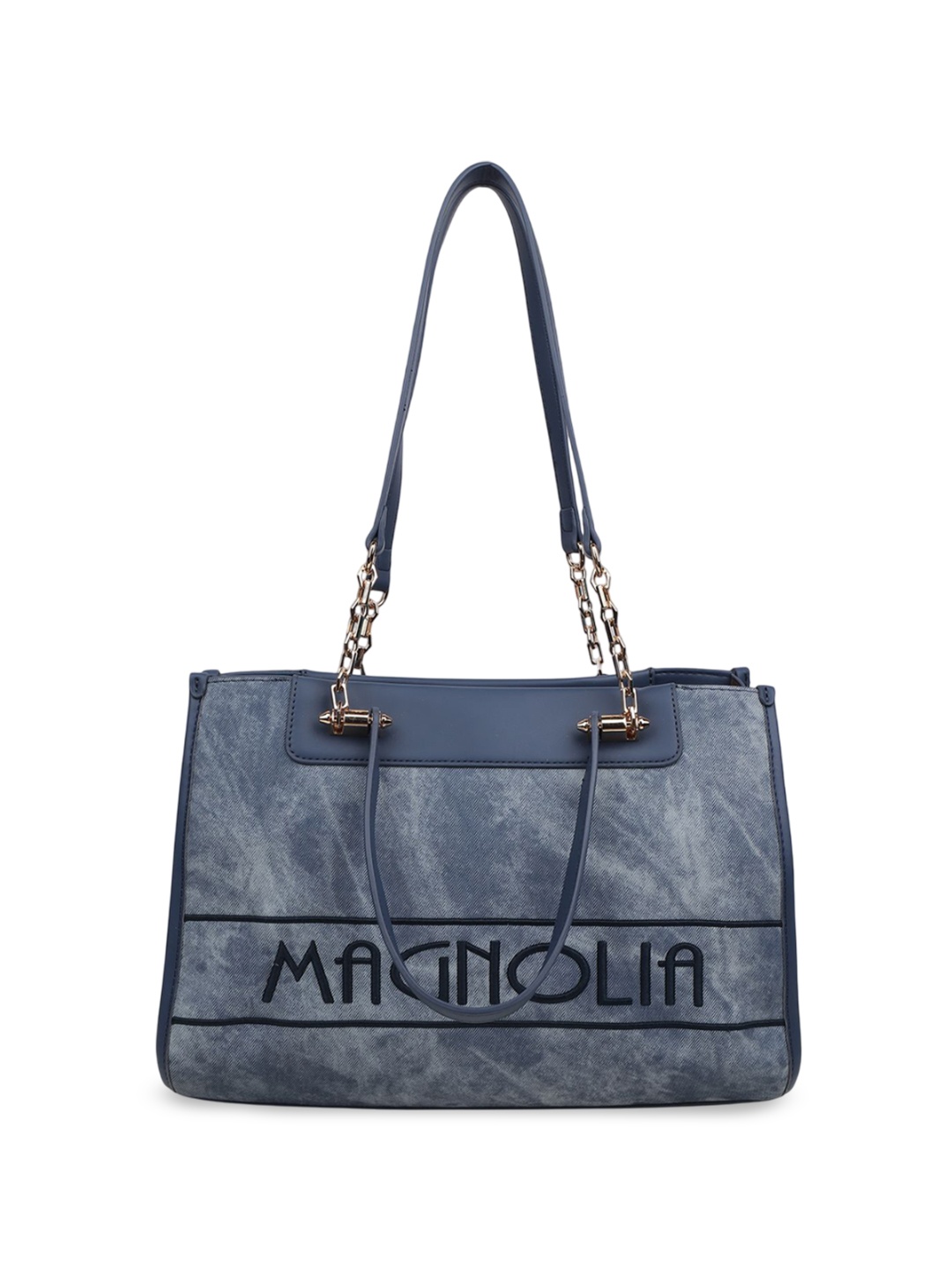 

MAGNOLIA Printed PU Shopper Shoulder Bag, Blue