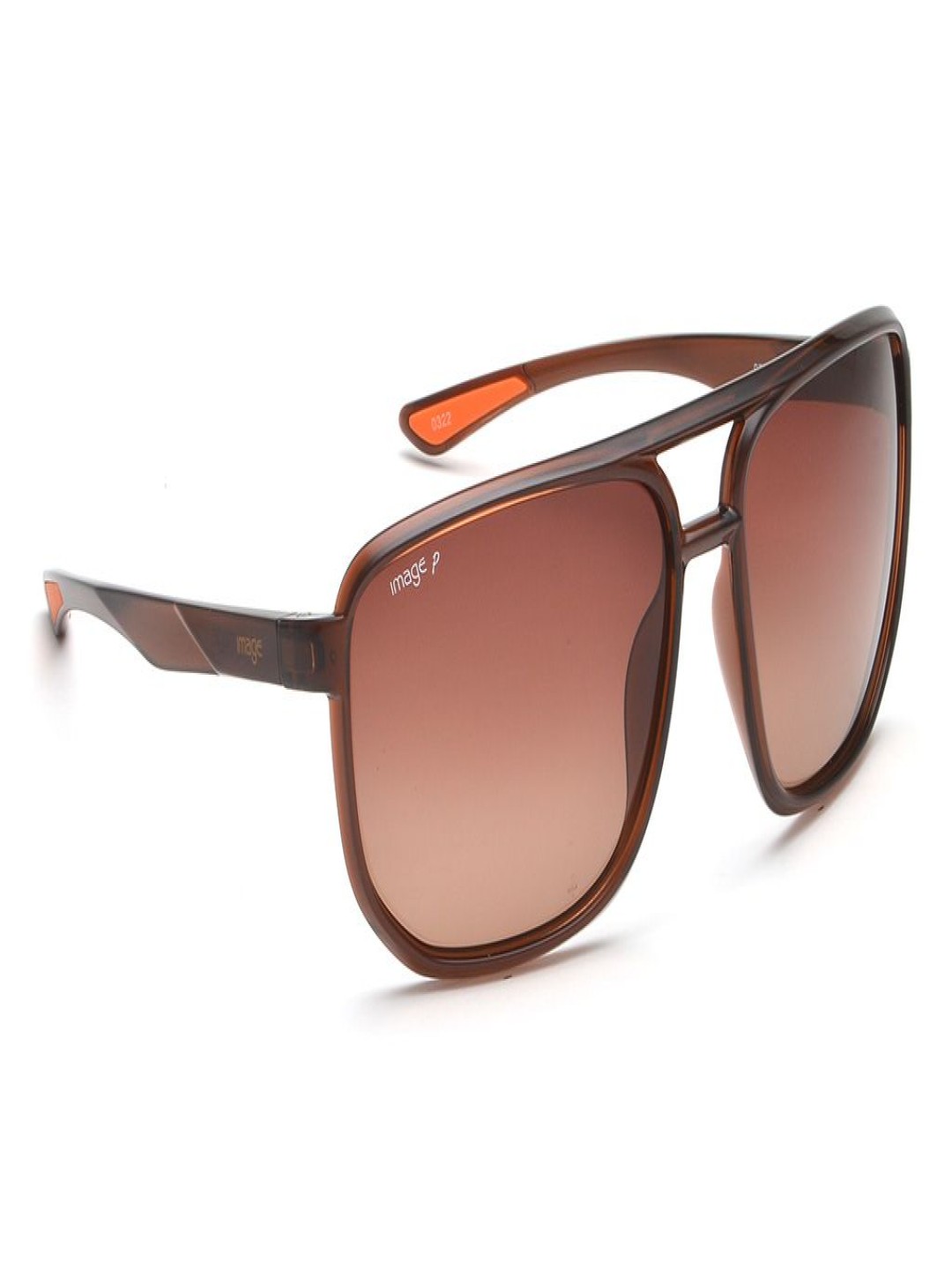 

Image Men Square Sunglasses with UV Protected Lens IMS775C2SG, Brown