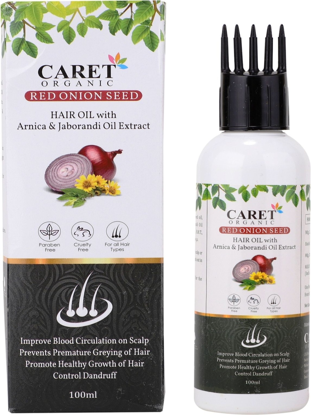 

CARET ORGANIC Kojic Acid Vitamin C Soap - 75 g With Reed Seed Onion Hair Oil - 100 ml, White