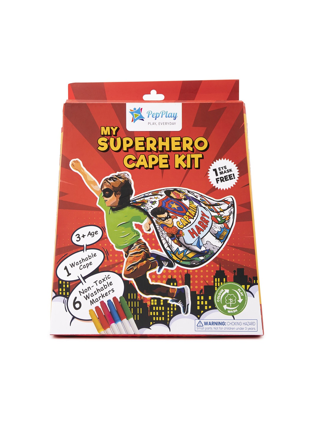 

PepPlay Colour Superhero Cape Art and Craft, White