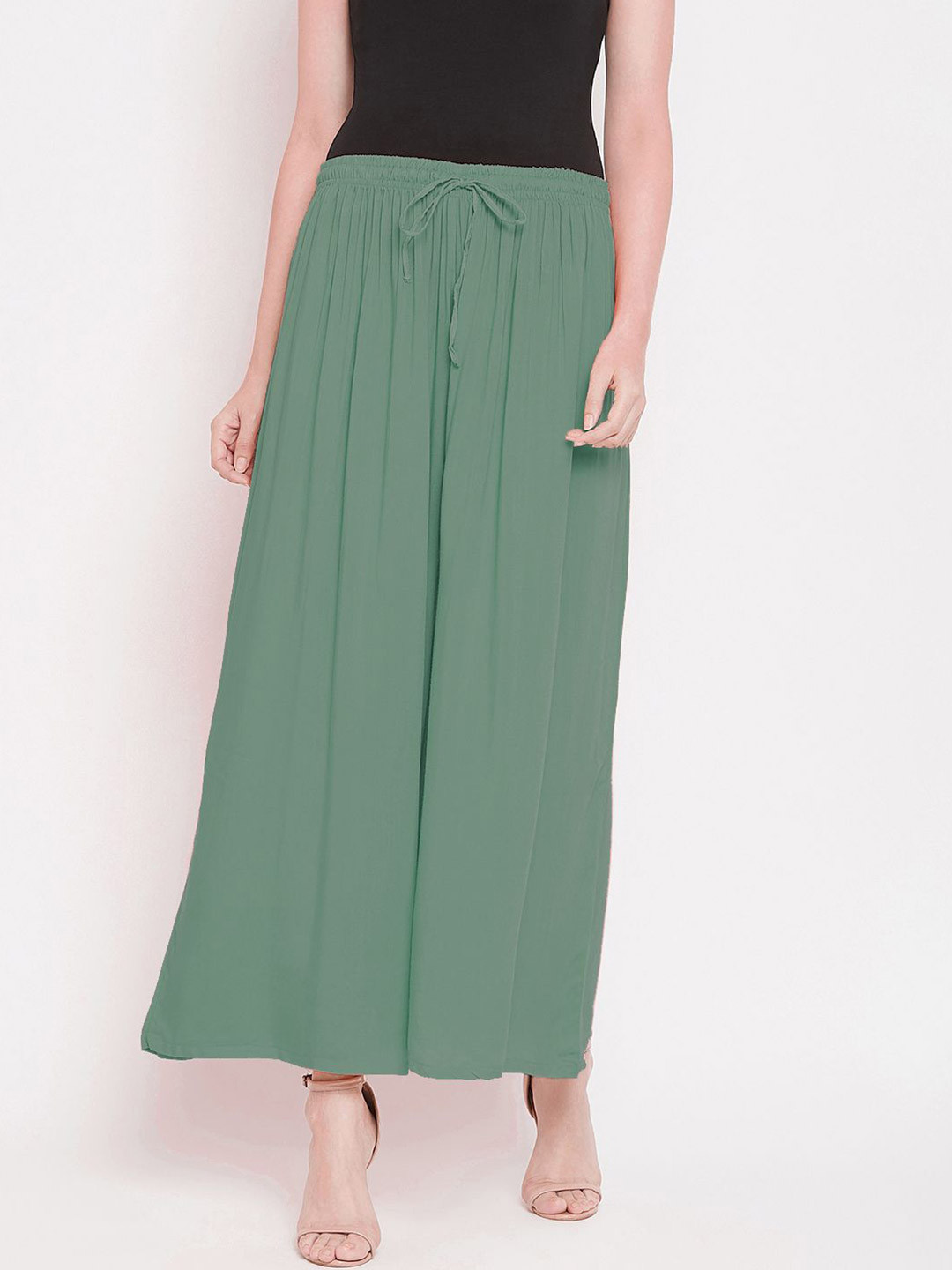 

Castle Lifestyle Women Flared Palazzos, Green