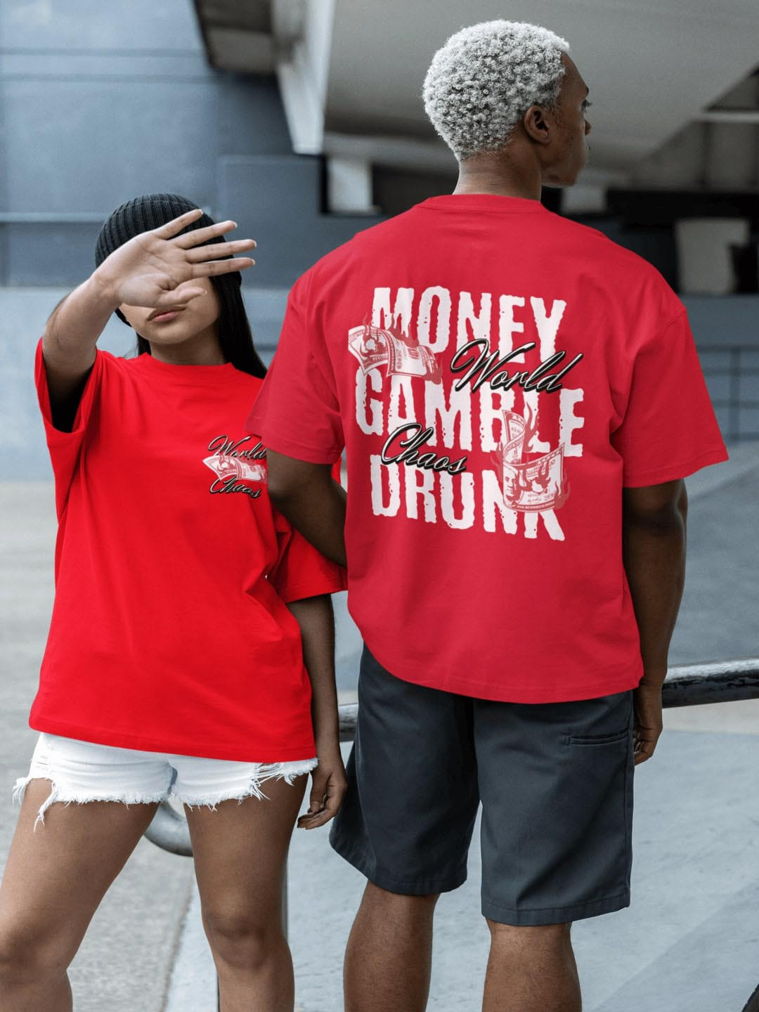 

Edyssa Men Printed T-shirt, Red