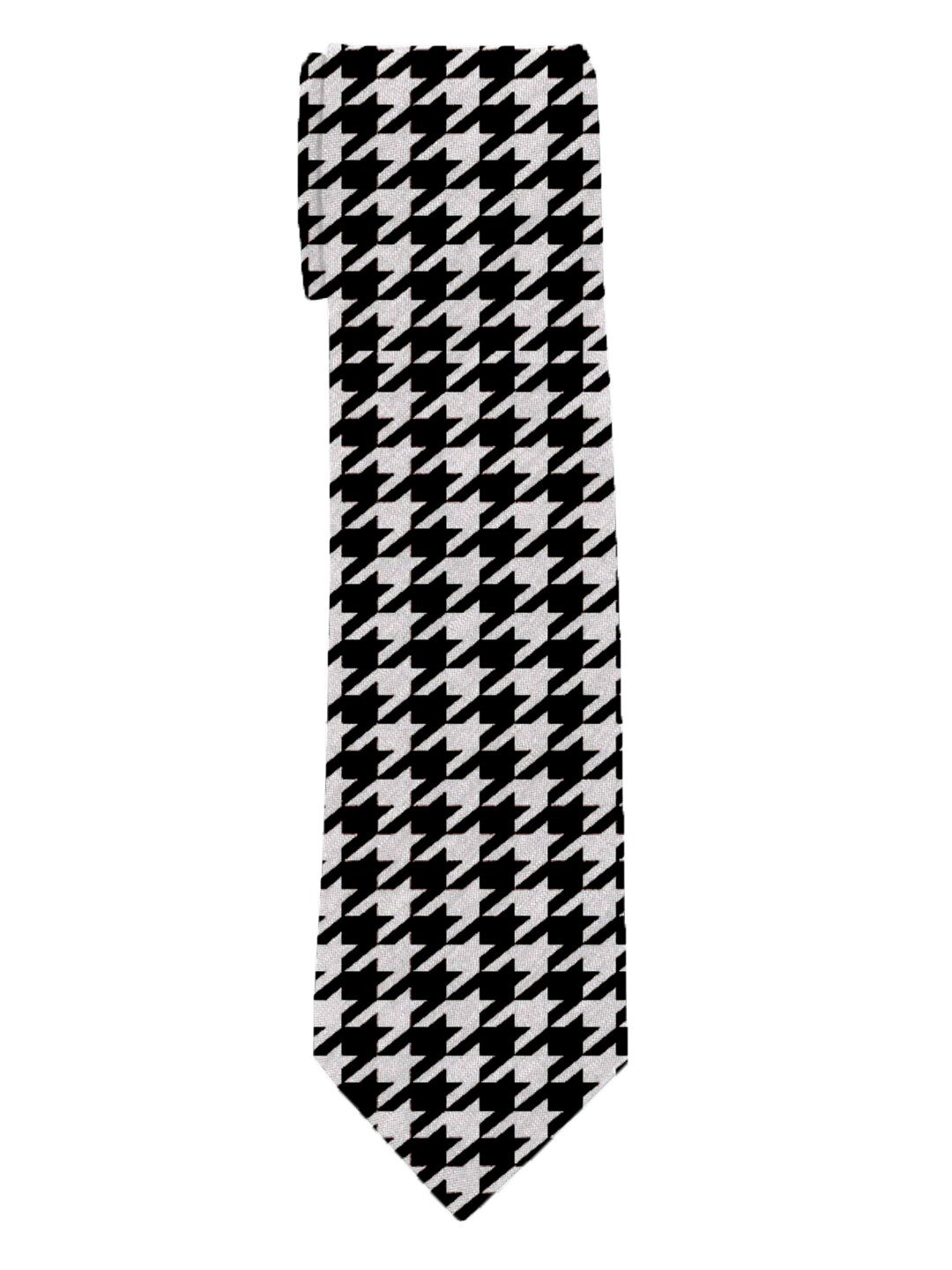 

Blacksmith Men Printed Satin Broad Tie, Black