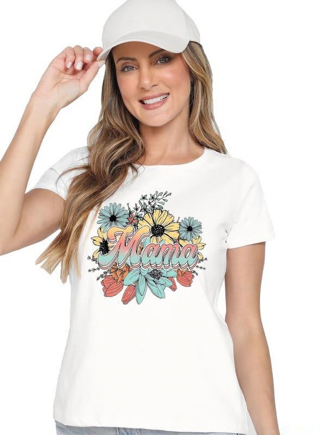 

VLAM Women Printed T-shirt, White