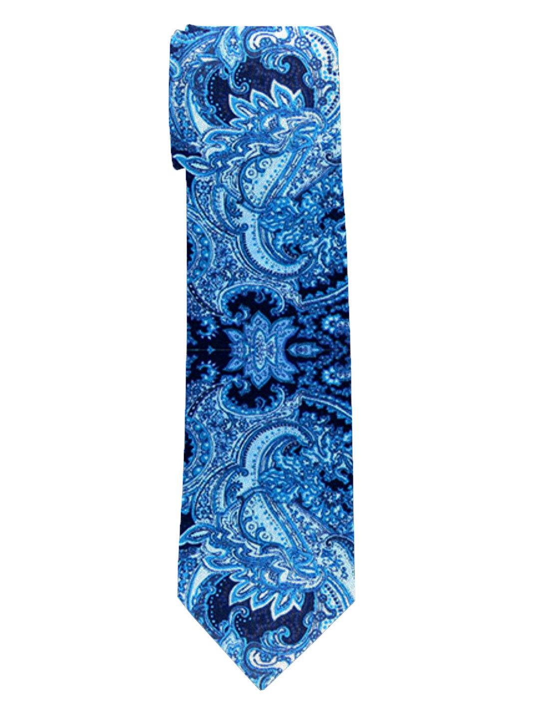 

Blacksmith Men Printed Broad Tie, Blue