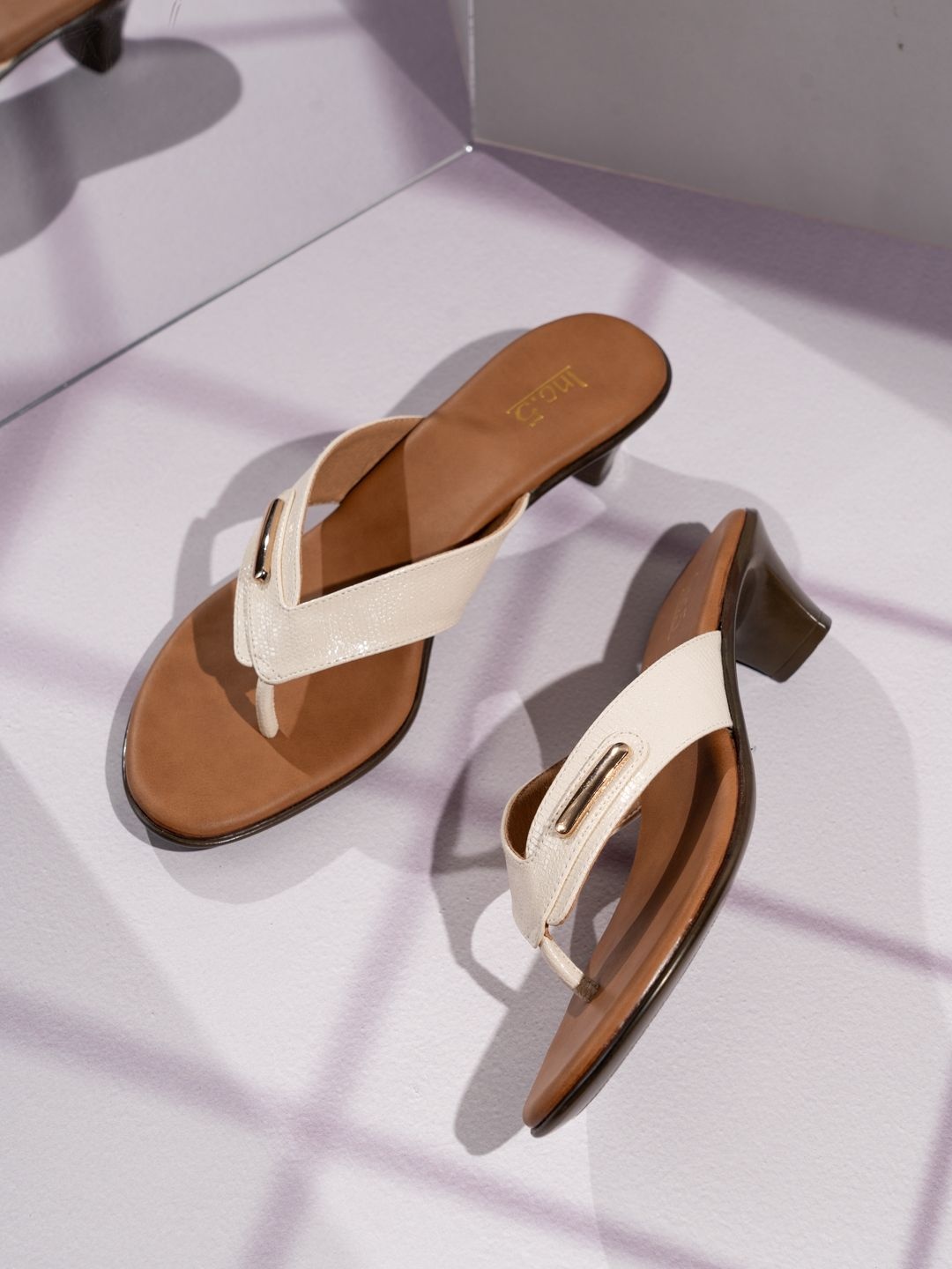 

Inc 5 Women Open Toe Block Sandals, Cream