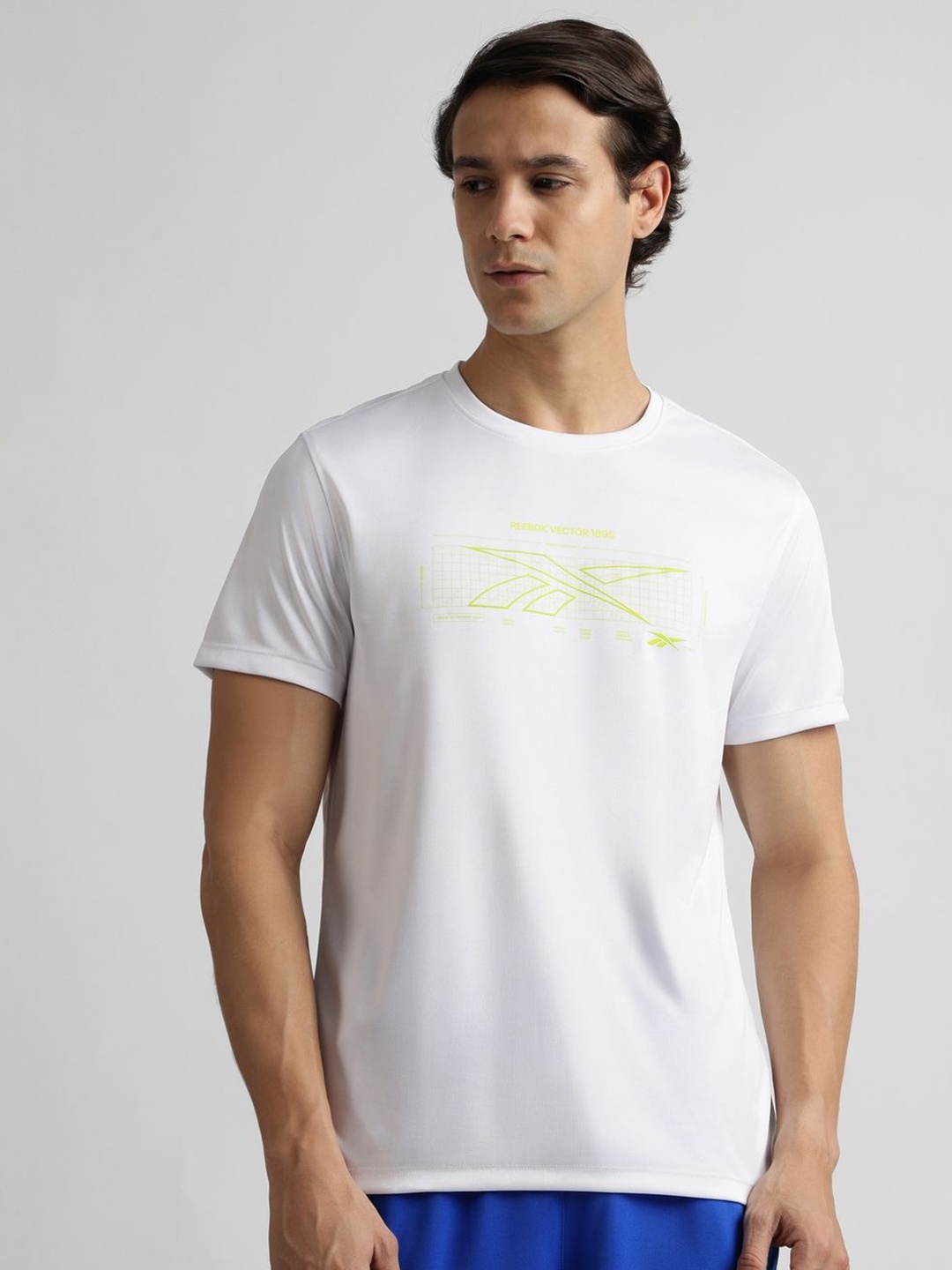 

Reebok Men Graphic Printed Short Sleeves Casual T-shirt, White