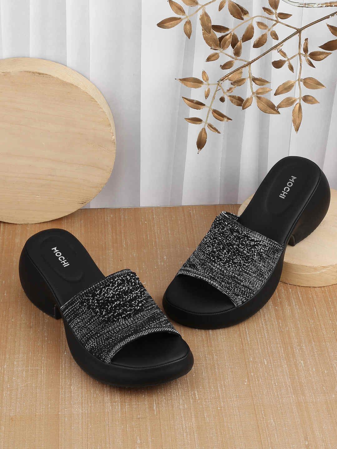 

Mochi Platform Heel Sandals, Black