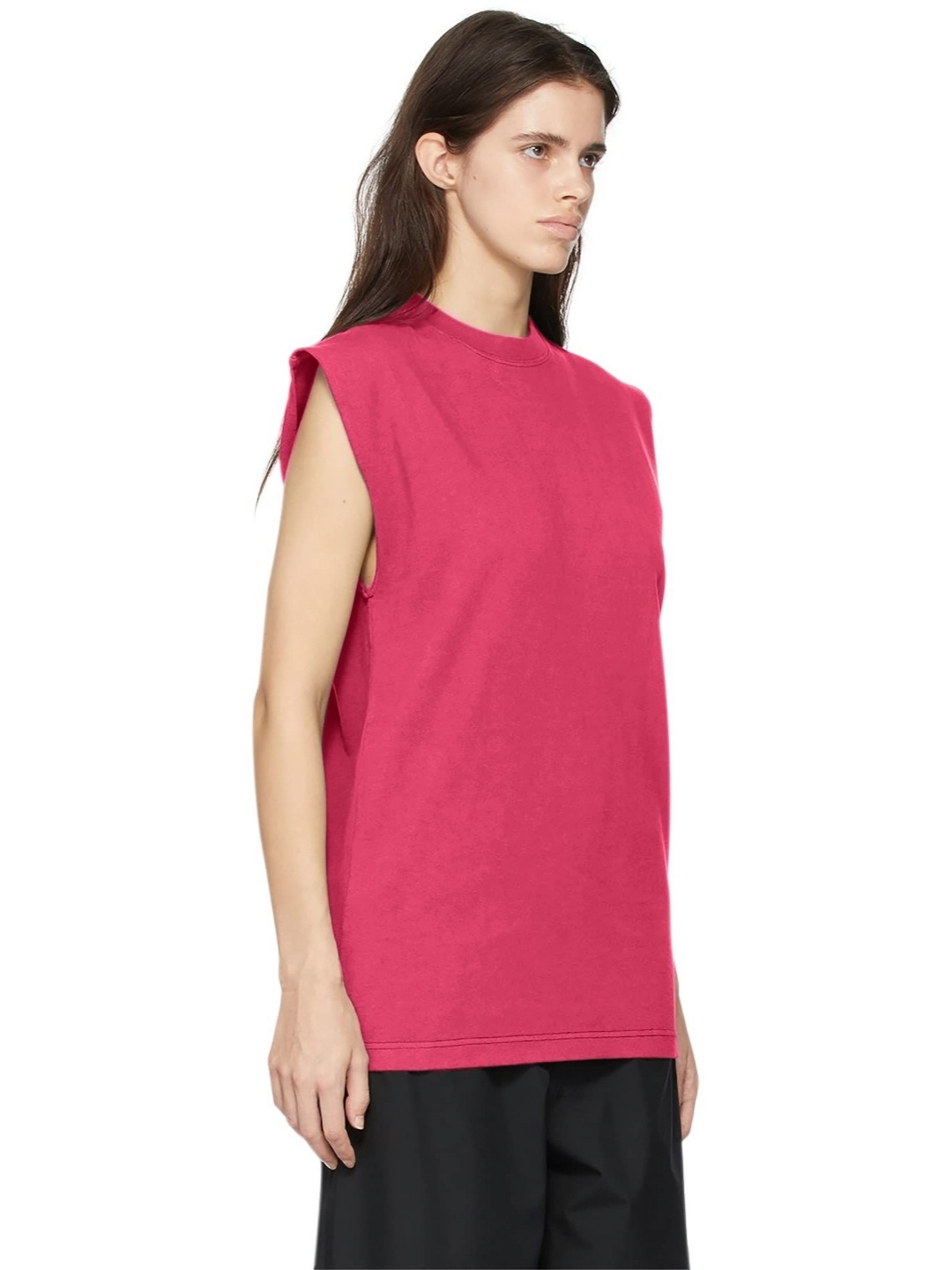 

NOTWILD Women Solid Round Neck Cotton T-shirt, Pink