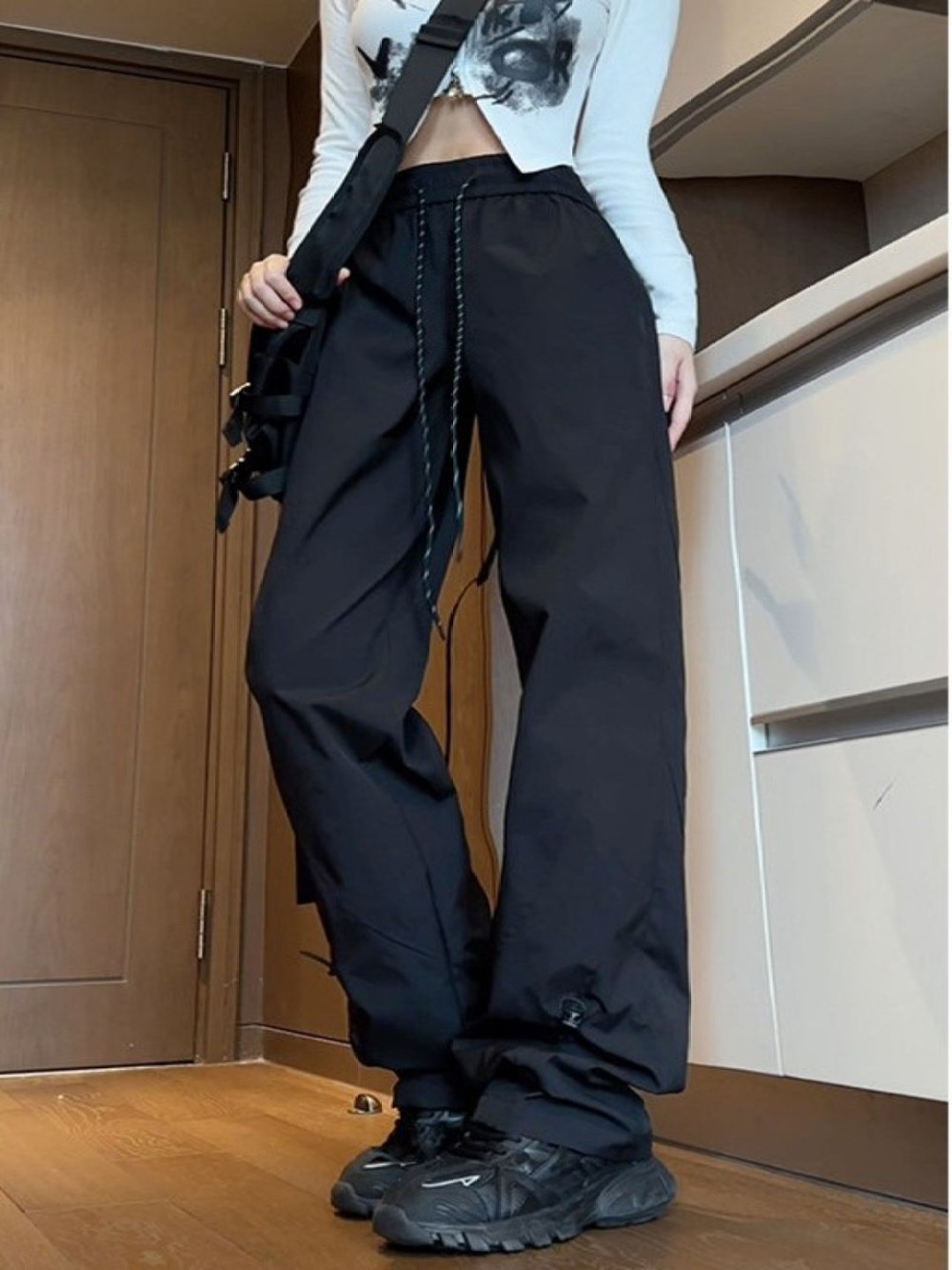 

StyleCast Men Low-Rise Trousers, Black