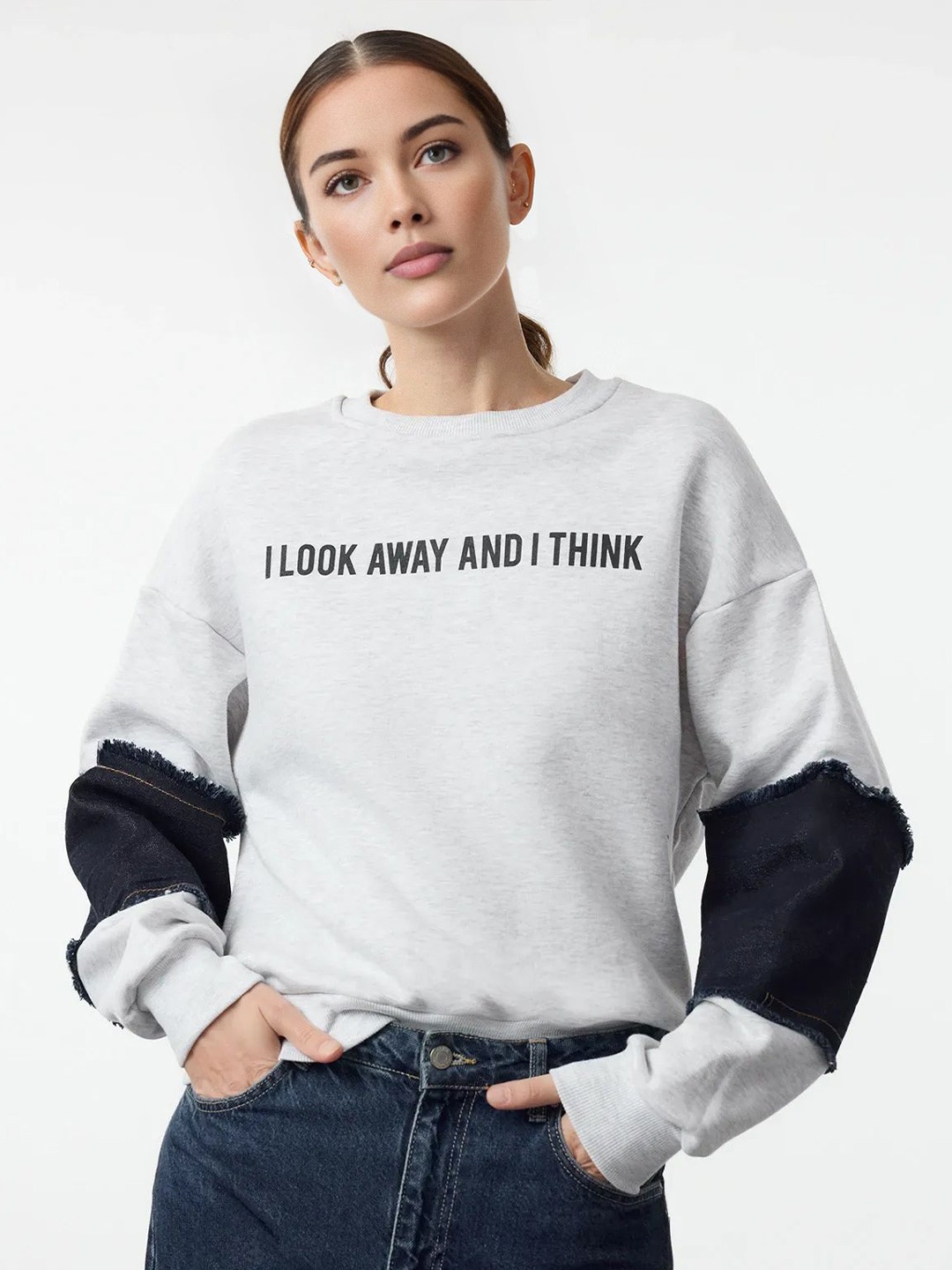 

Trendyol Women Printed Sweatshirt, Na