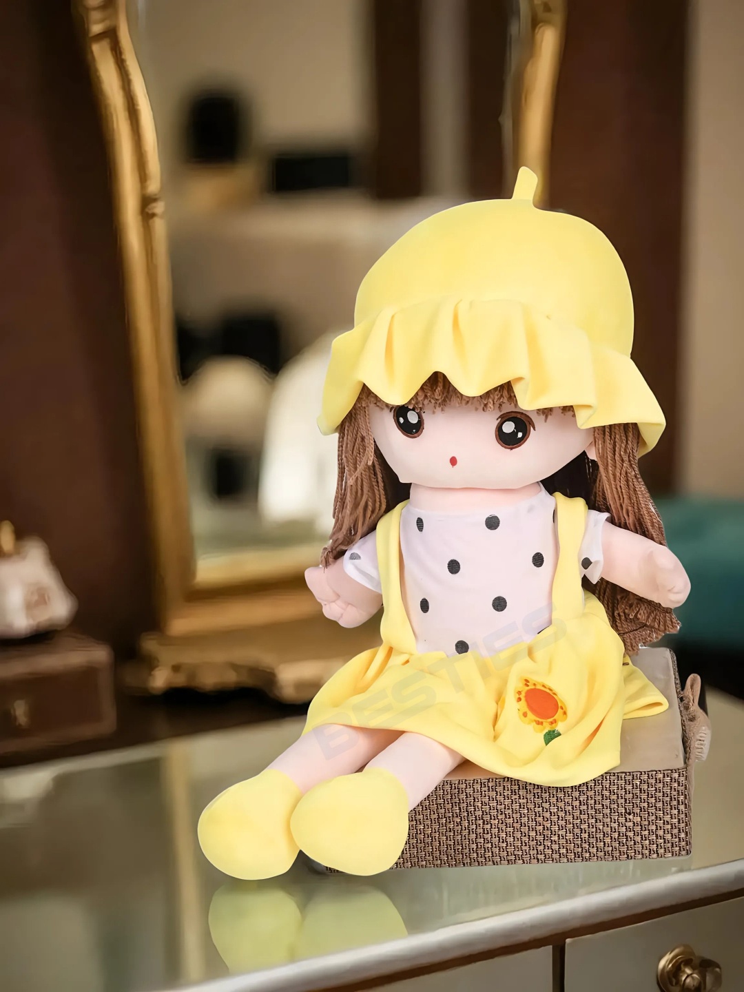 

BESTIES Microfibre Filled Non-Allergic Doll Soft Toys and Dolls, Yellow