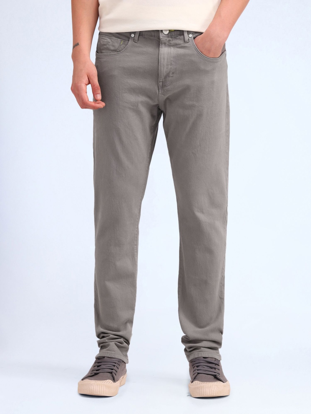 

Flying Machine Men Mid-Rise Slim Fit Jeans, Grey