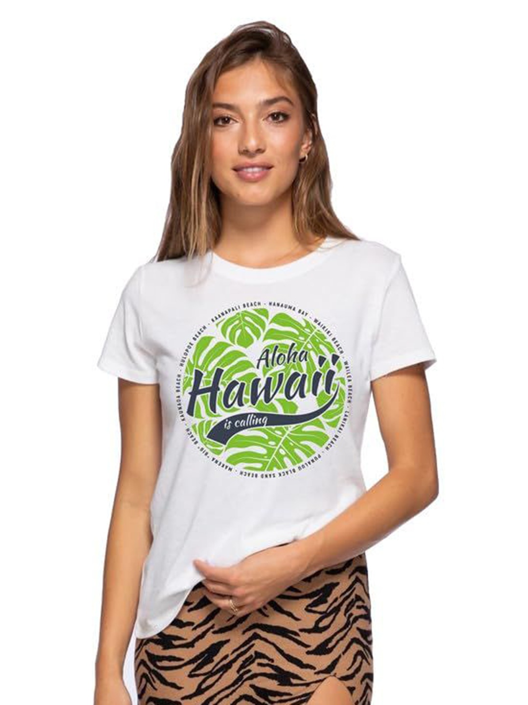 

VLAM Women Typography Printed T-shirt, White