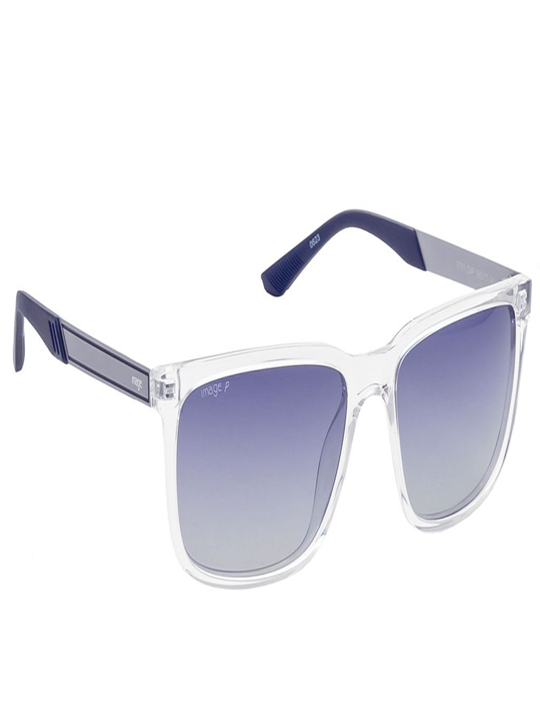 

Image Men Rectangle Sunglasses with Polarised and UV Protected Lens IMS791C4PSG, Blue