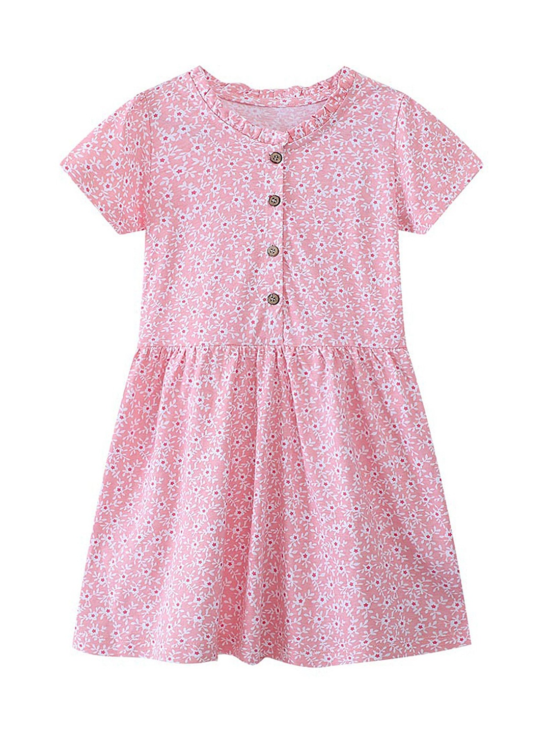 

LULU & SKY Girls Floral Printed Nightdress, Pink