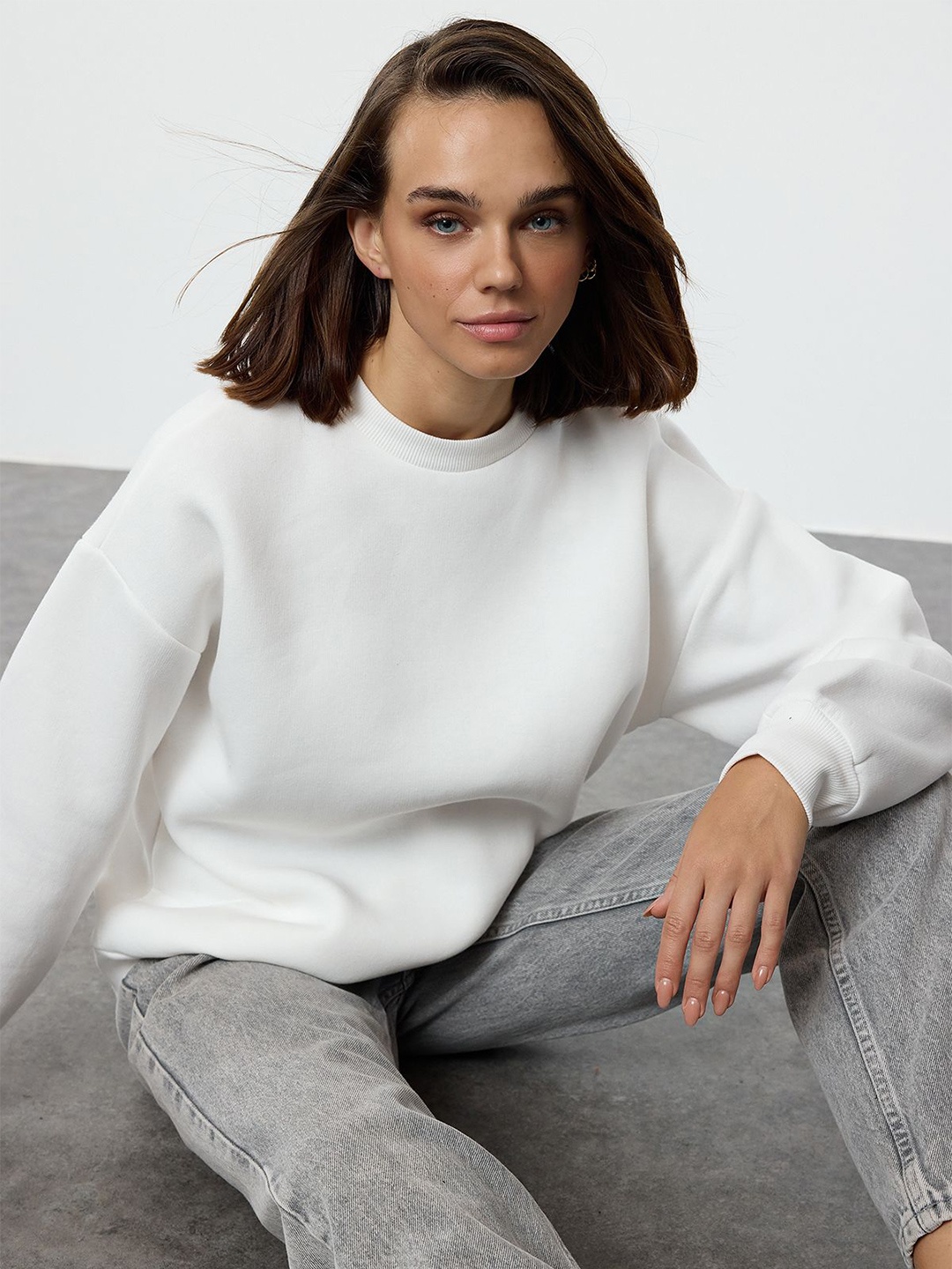 

Trendyol Women Pullover Sweatshirt, White