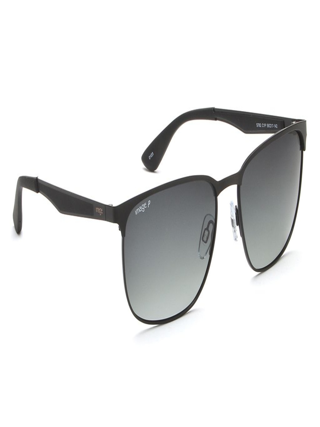 

Image Men Square Sunglasses with Polarised and UV Protected Lens IMS782C1PSG, Grey