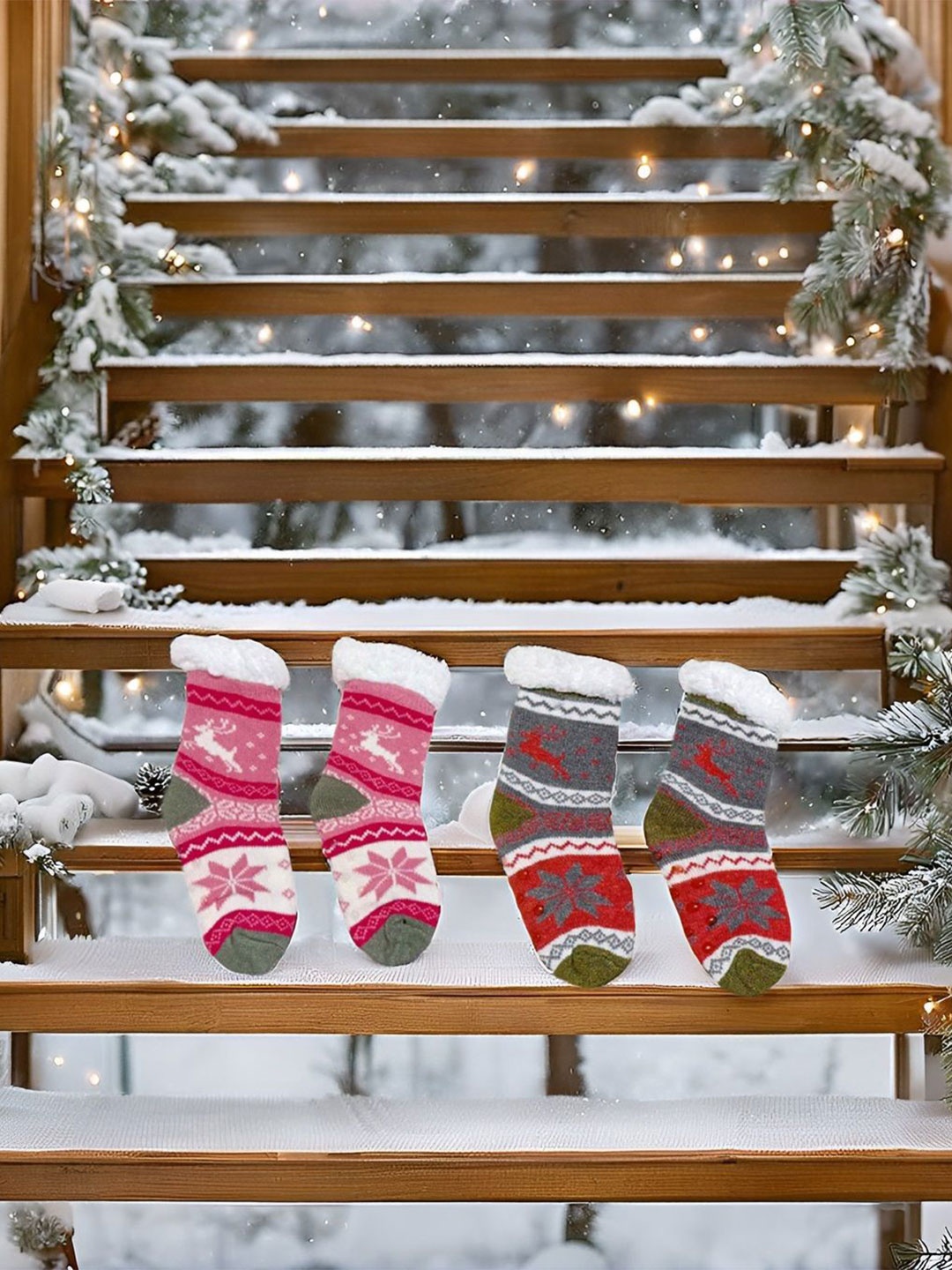 

Butterthief Kids Pack Of 2 Patterned Calf Length Socks, Pink