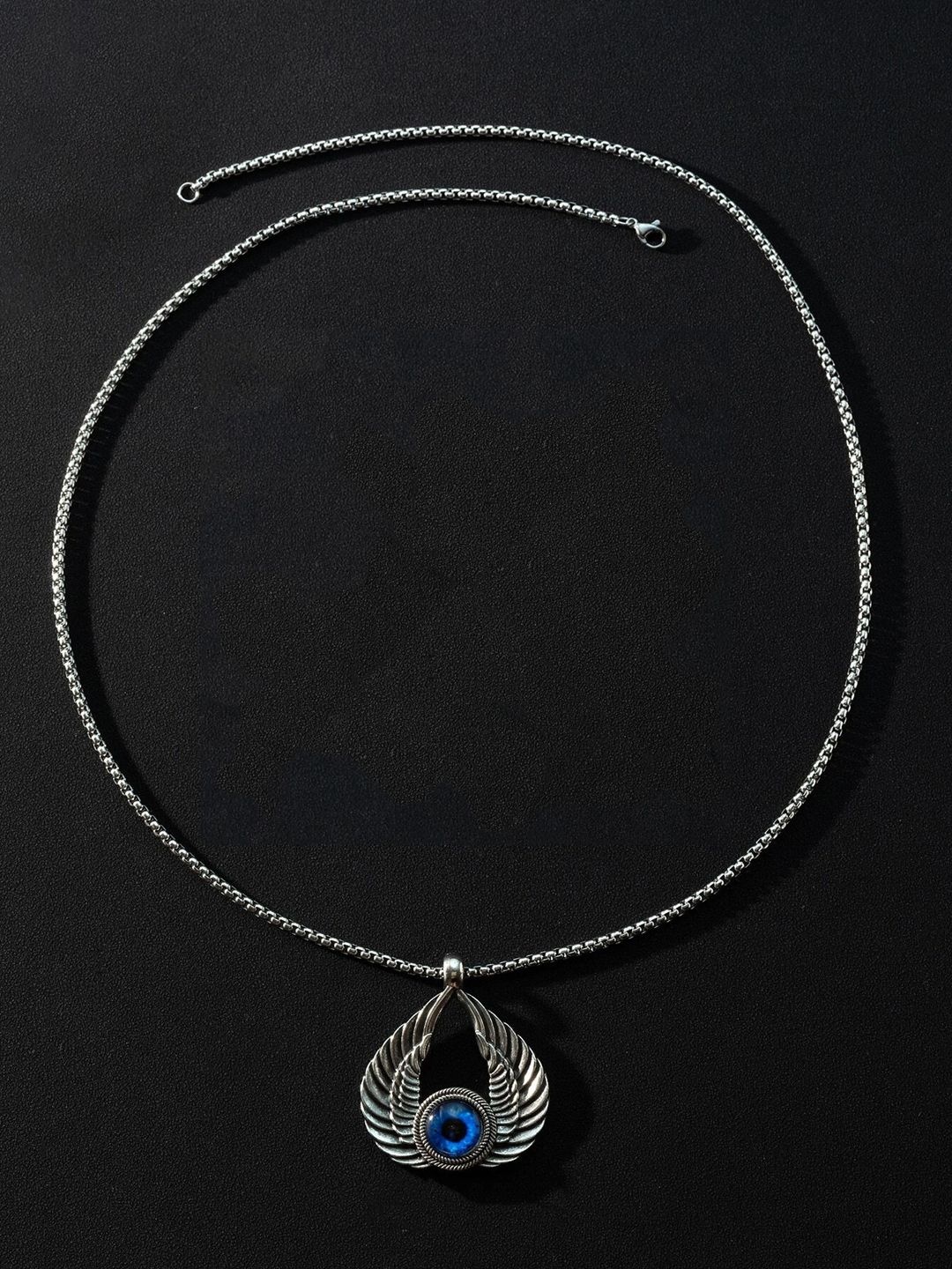 

BEYTER Men Contemporary Pendant With Chain, Silver