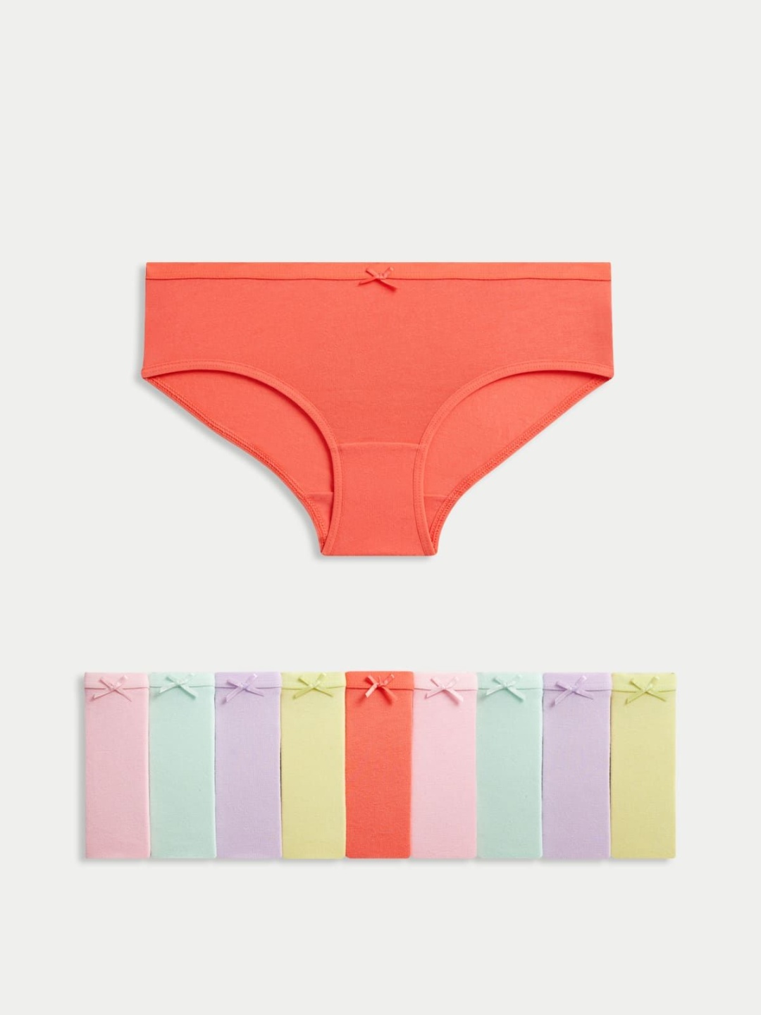 

Marks & Spencer Girls Pack Of 10 Cotton Hipster Briefs, Pink
