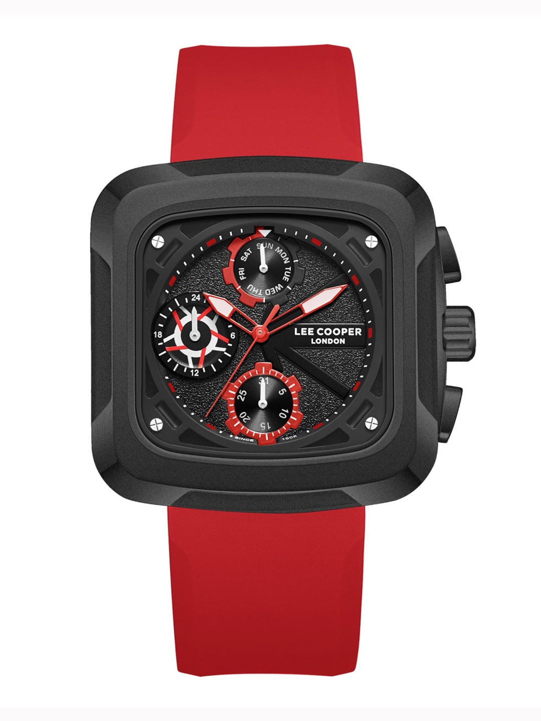 

Lee Cooper Men Brass Dial & Straps Analogue Multi Function Watch LC08012.658, Black