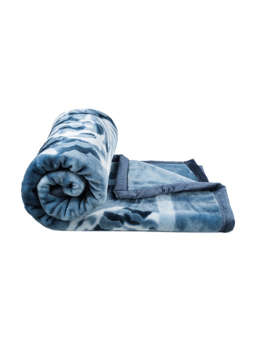 

VAS COLLECTIONS Blue & Grey Printed 500 GSM Heavy Winter Single Bed Blanket
