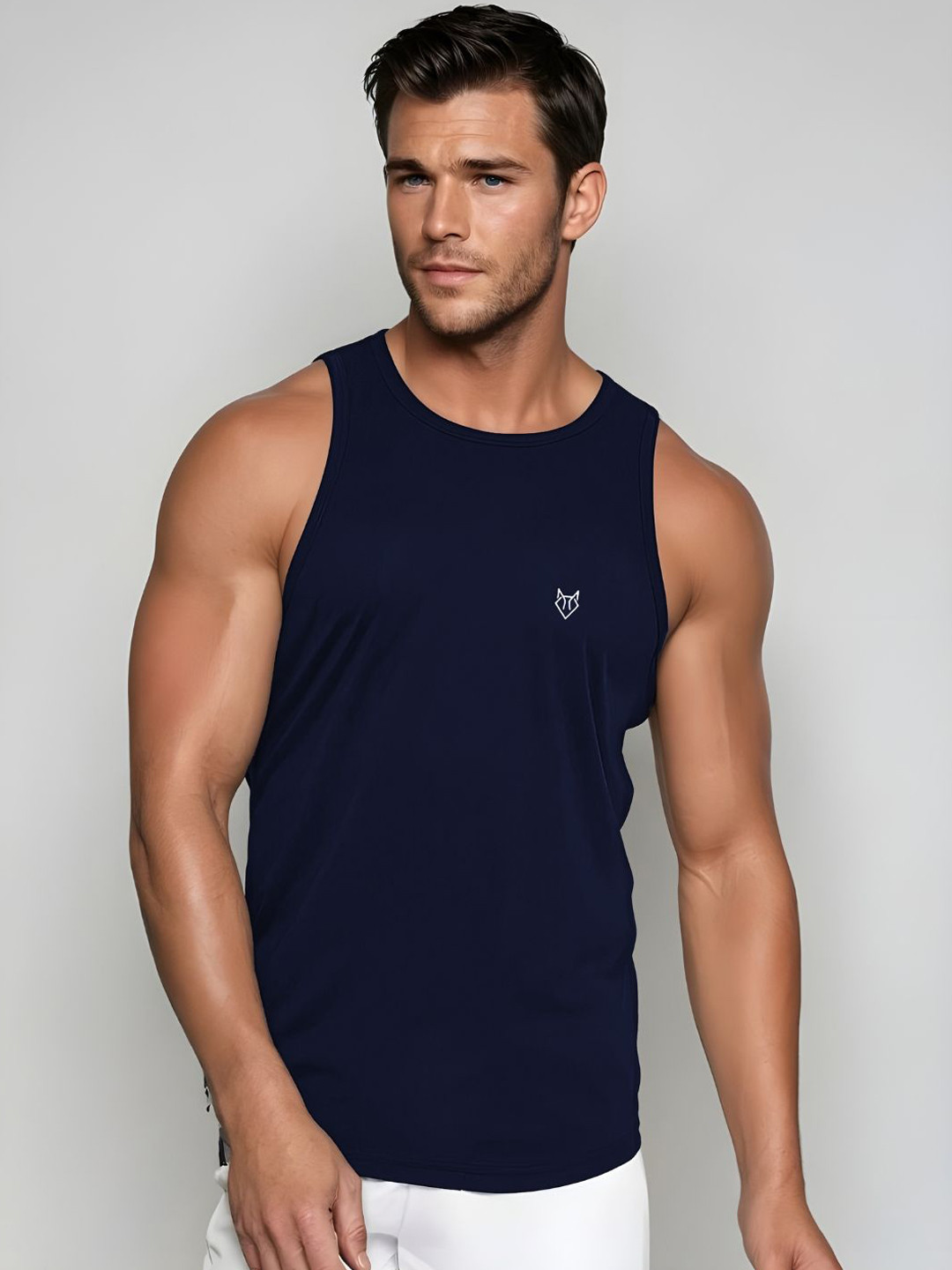 

Body Mechanics Ultra-Light Round Neck Active Sports Vest, Navy blue