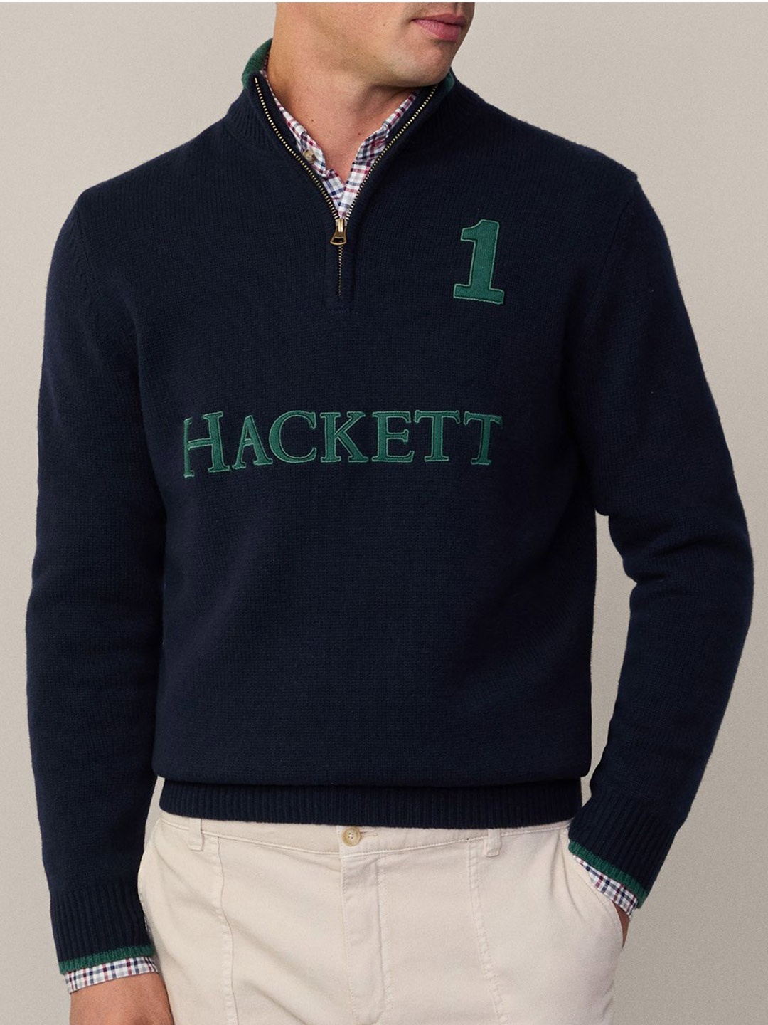 

HACKETT LONDON Men Woollen Pullover, Blue