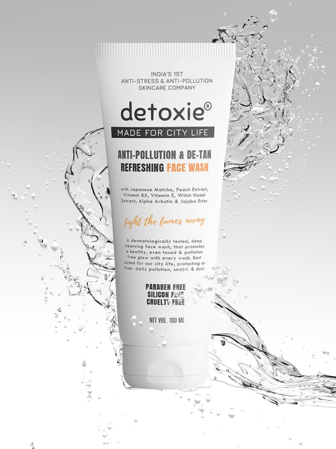 

Detoxie Set Of 2 Anti-Pollution & De-Tan Refreshing Face Wash- 100 ml Each, Transparent