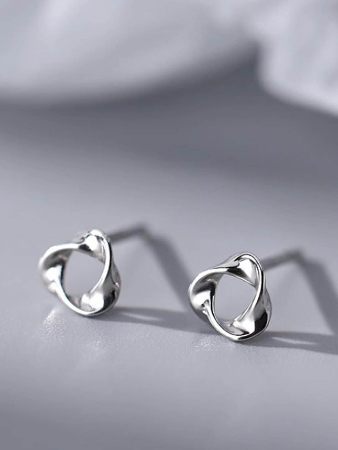 

StyleCast Contemporary Shaped Studs, Silver