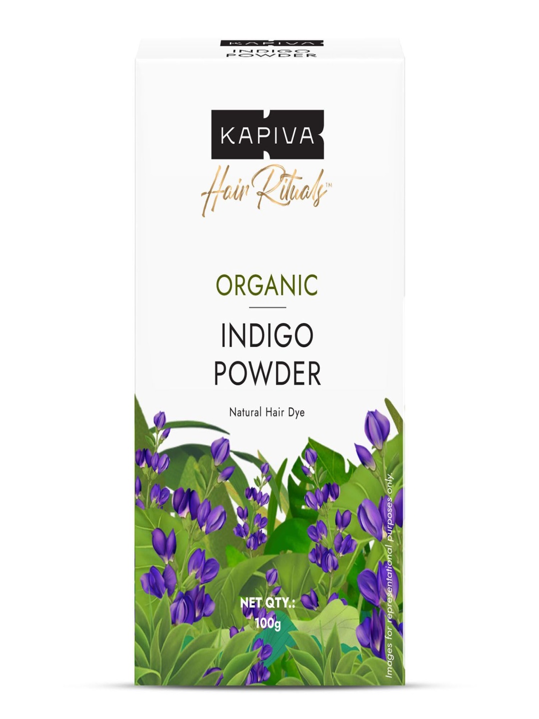 

Kapiva Hair Rituals Organic Indigo Powder - 100g, Black