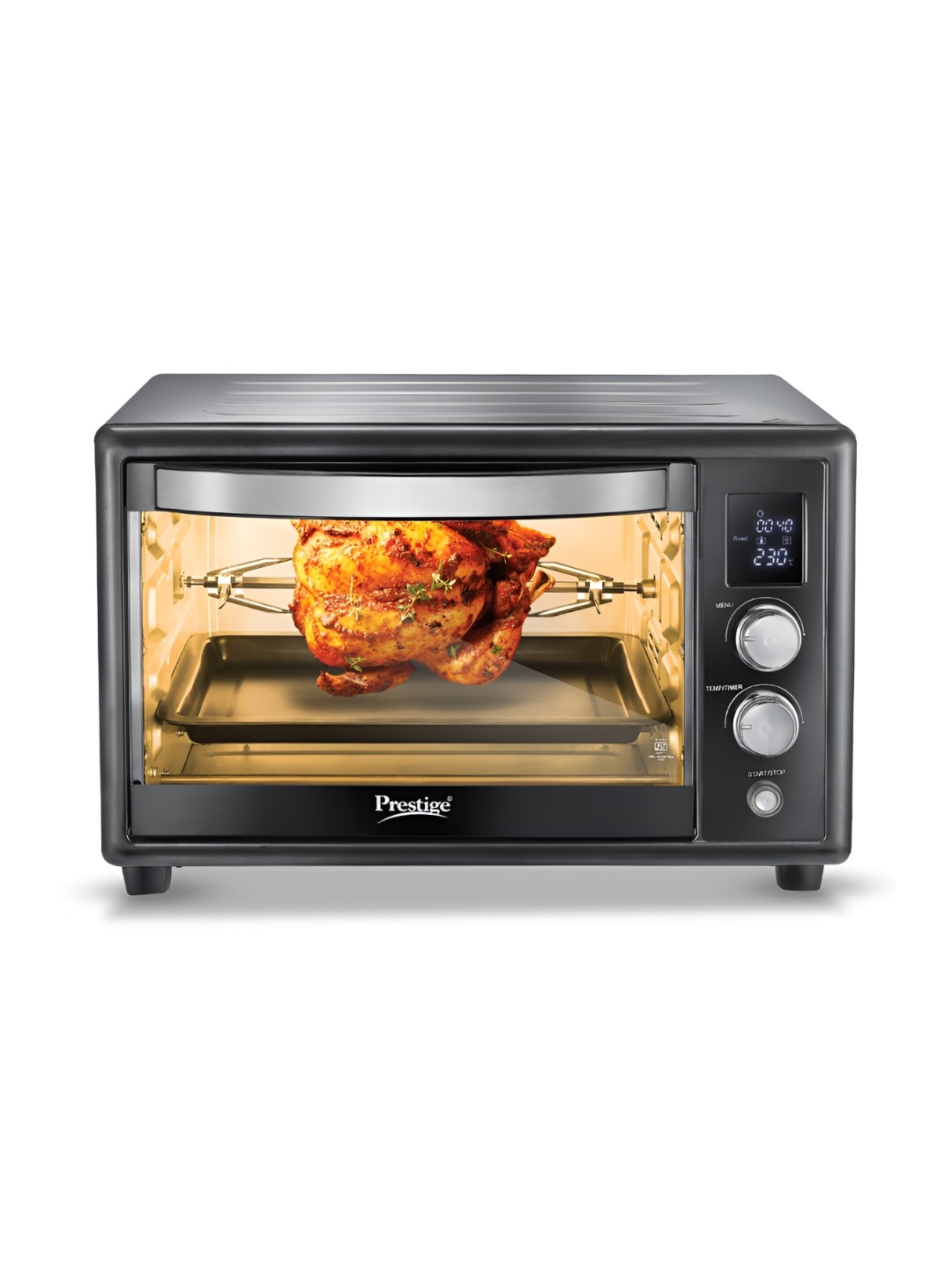 

Prestige Digi-OTG Black 1500 W 9 Preset Menus Oven Toaster Griller With Accessory - 28L
