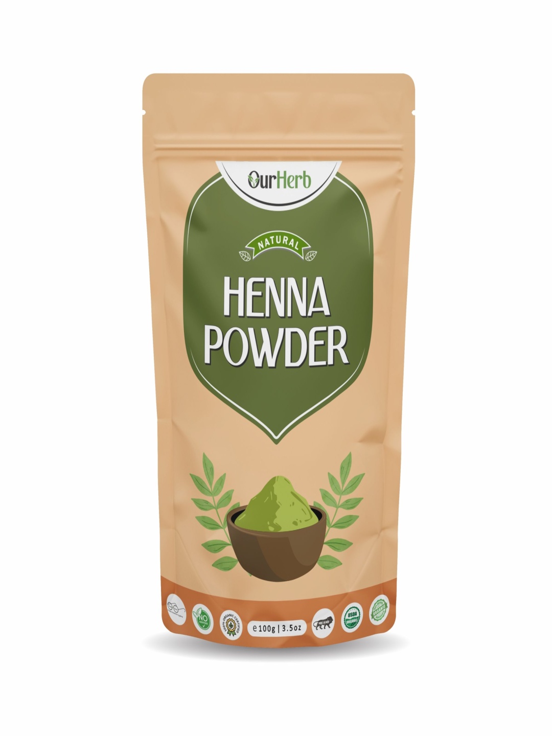 

OurHerb Henna Powder For Hair Care - 100 g, Green