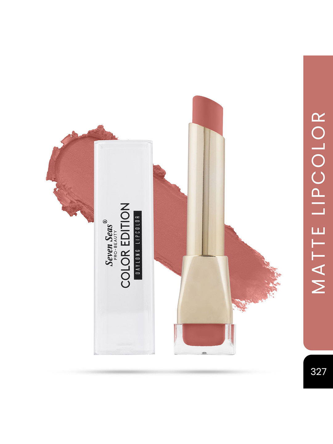 

Seven Seas Color Edition Day Long Waterproof Smudgeproof Lip Color - 3.5 g - Nude 327