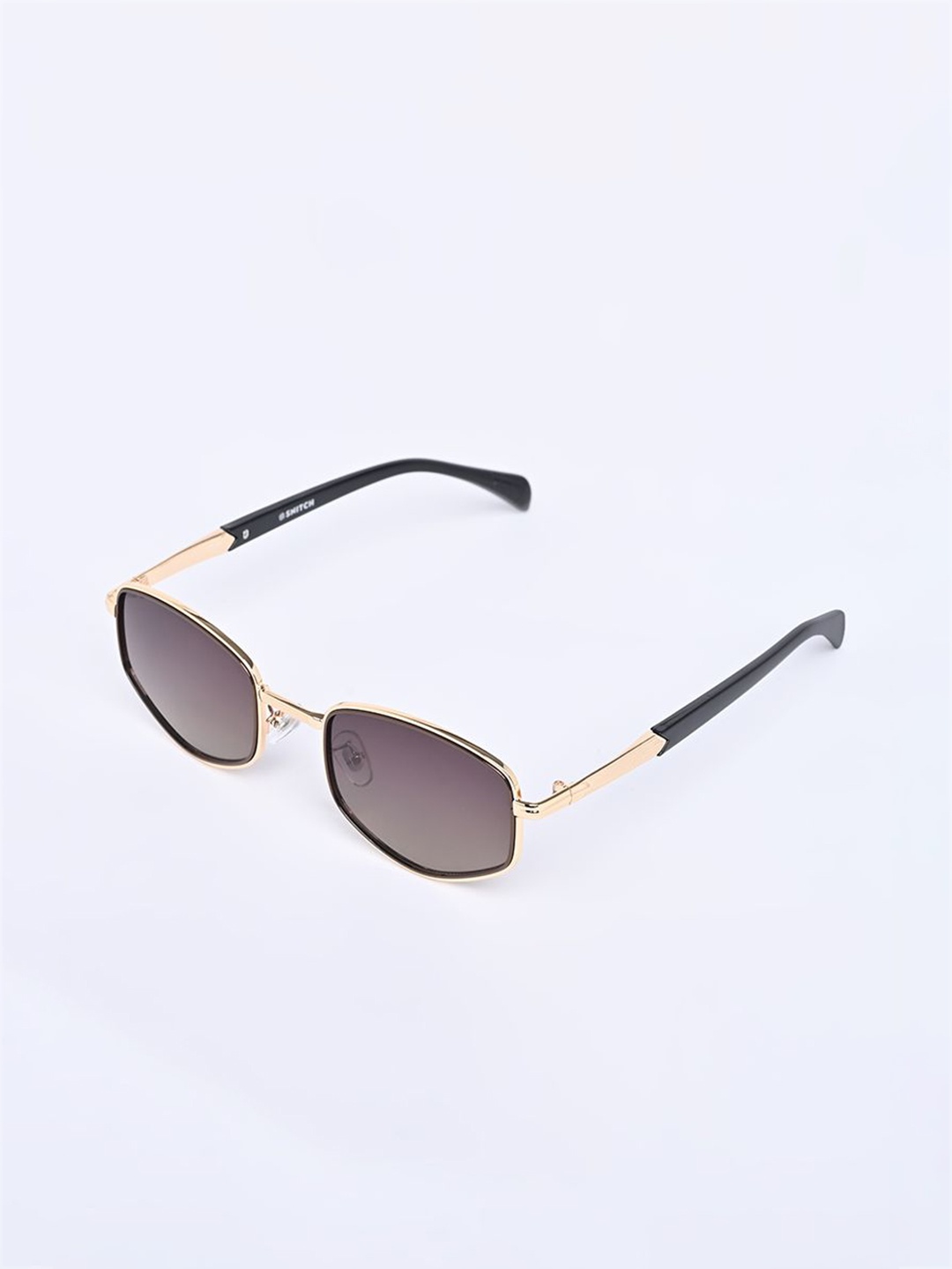 

Snitch Men Oval Sunglasses with UV Protected Lens SN0086, Gold